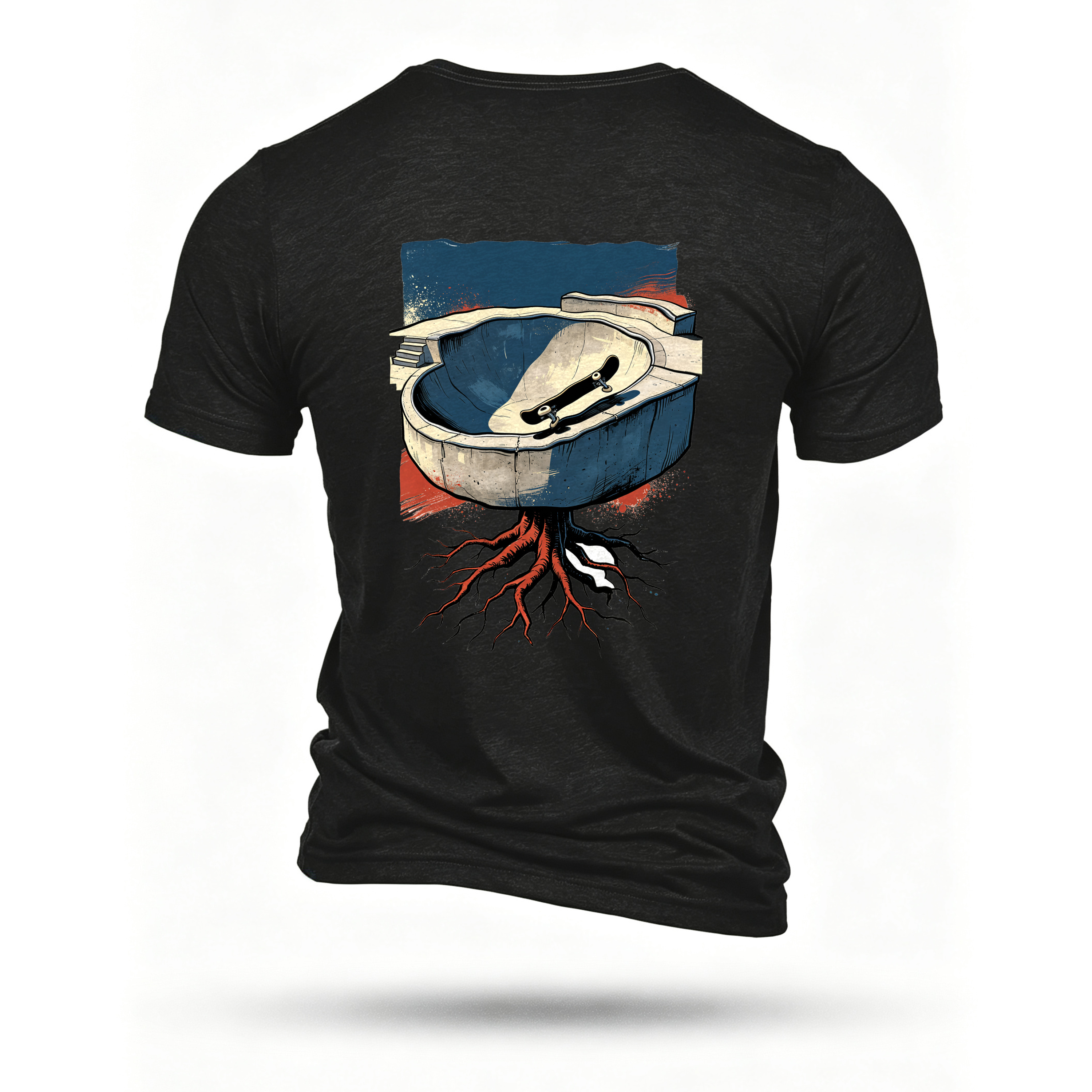 Black T-shirt, back print