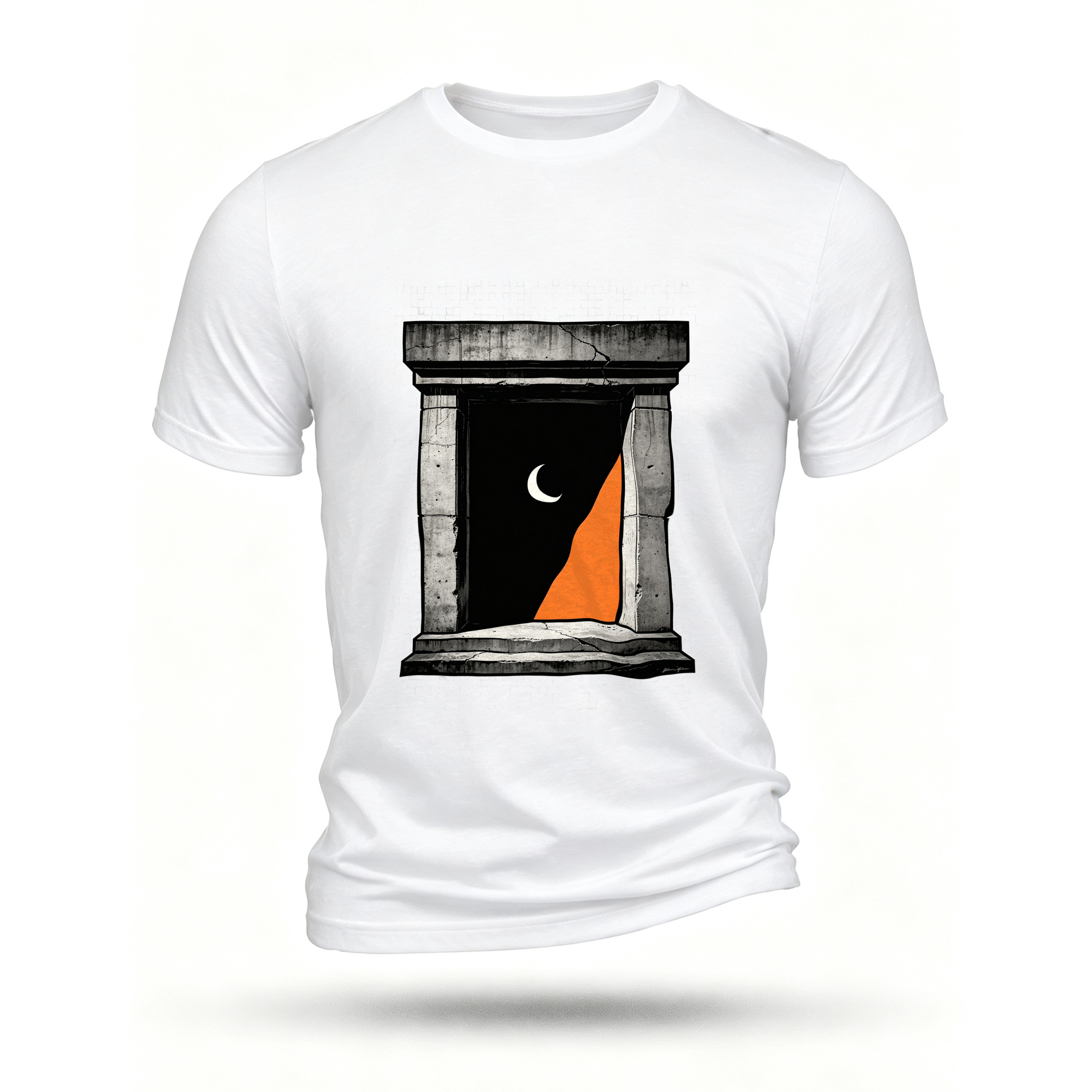 White T-shirt, front print