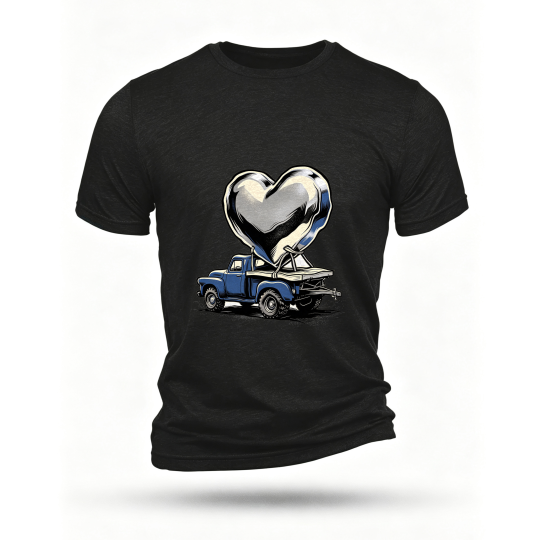 Black T-shirt, front print