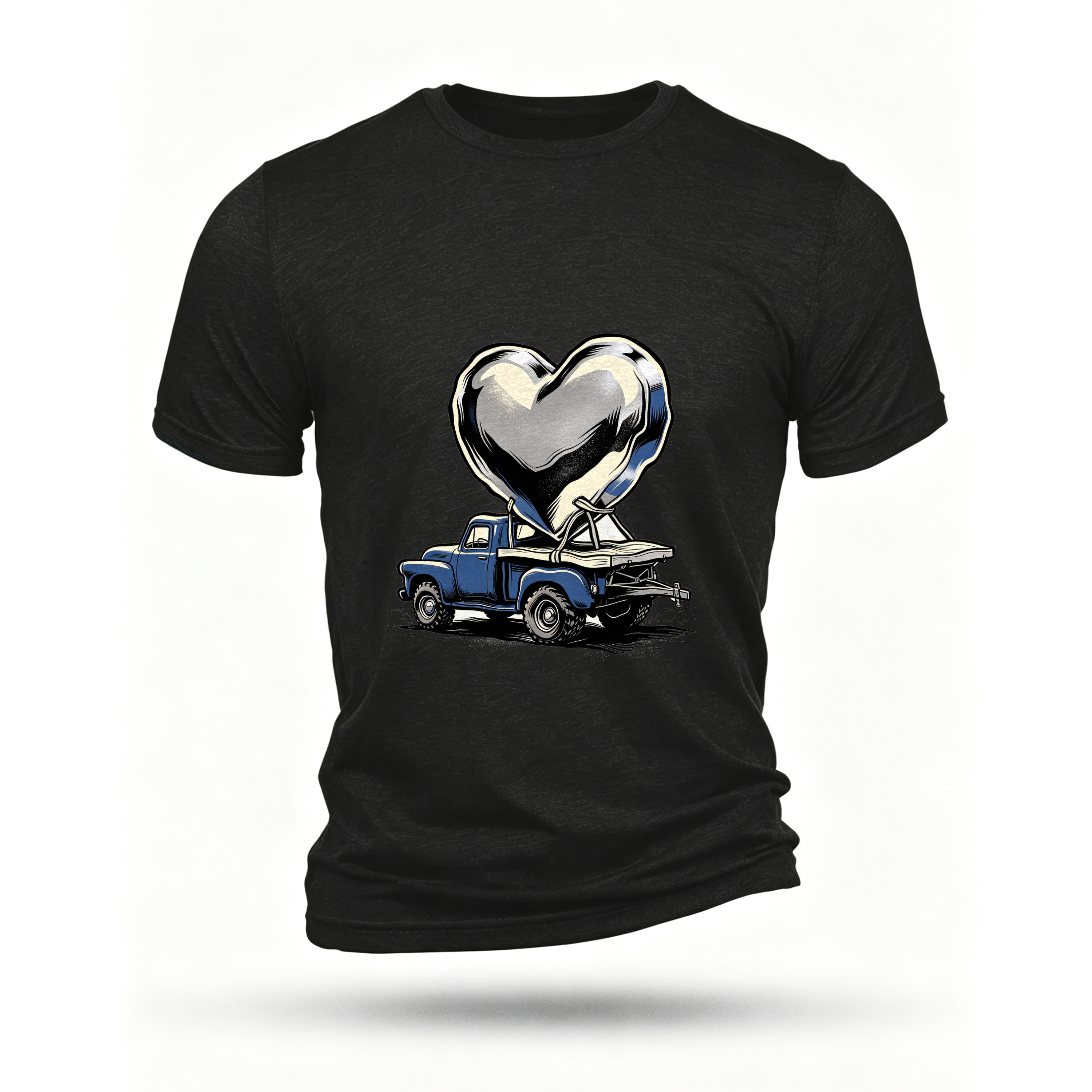 Black T-shirt, front print