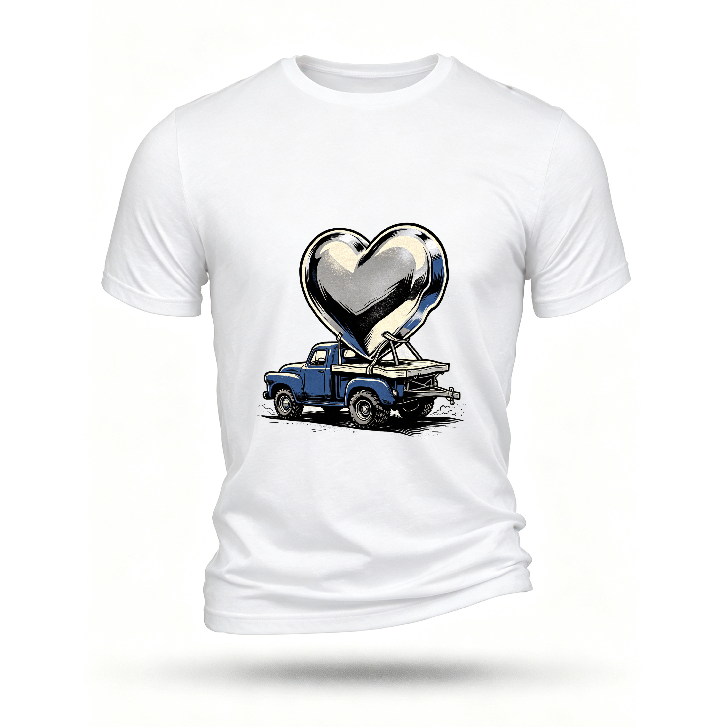 White T-shirt, front print