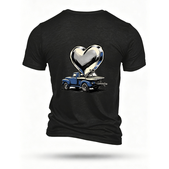 Black T-shirt, back print