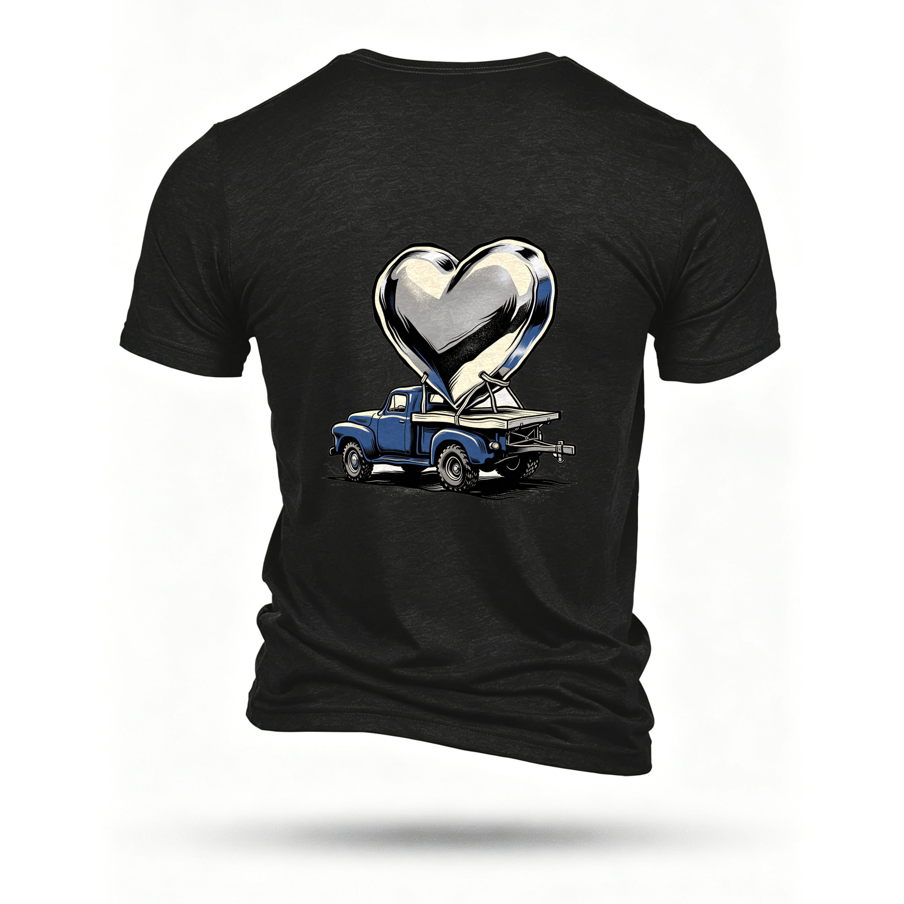 Black T-shirt, back print