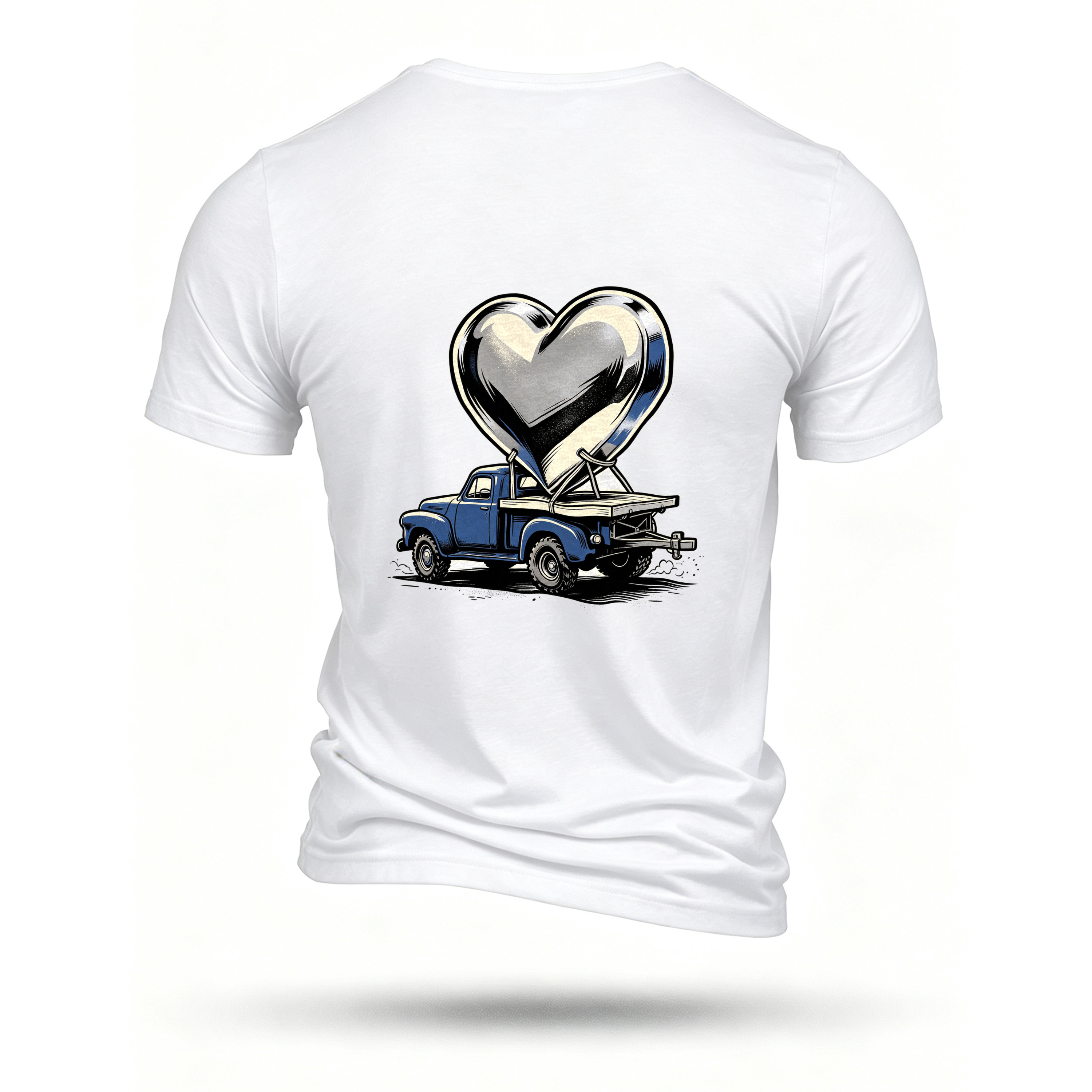 White T-shirt, back print