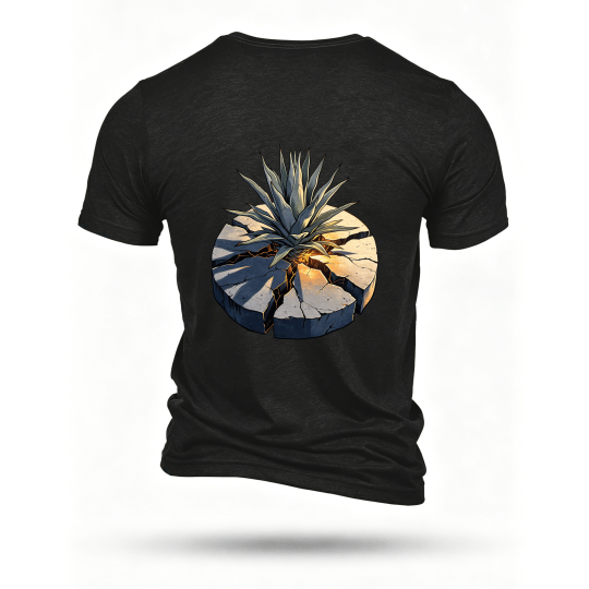 Black T-shirt, back print