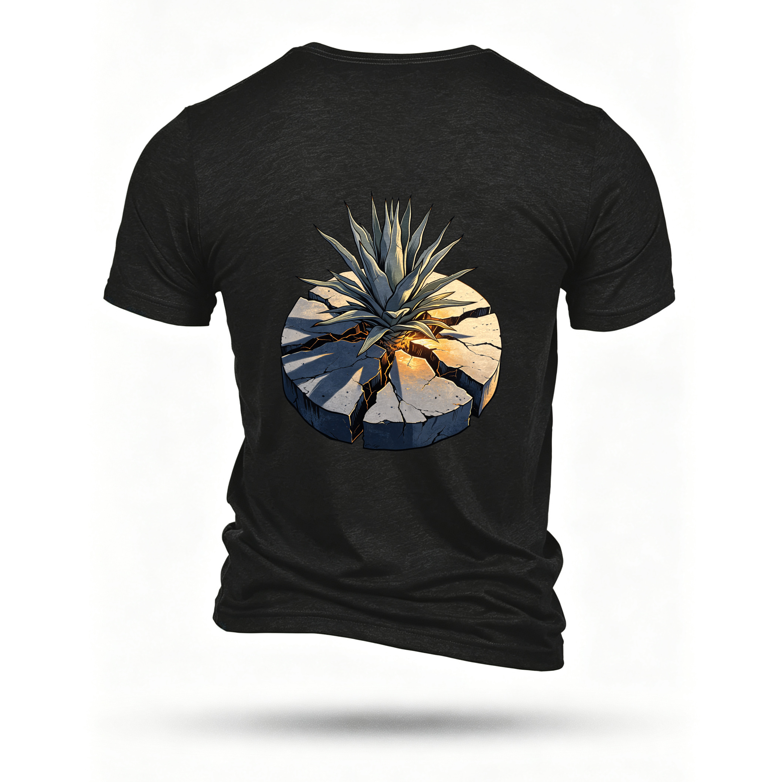 Black T-shirt, back print