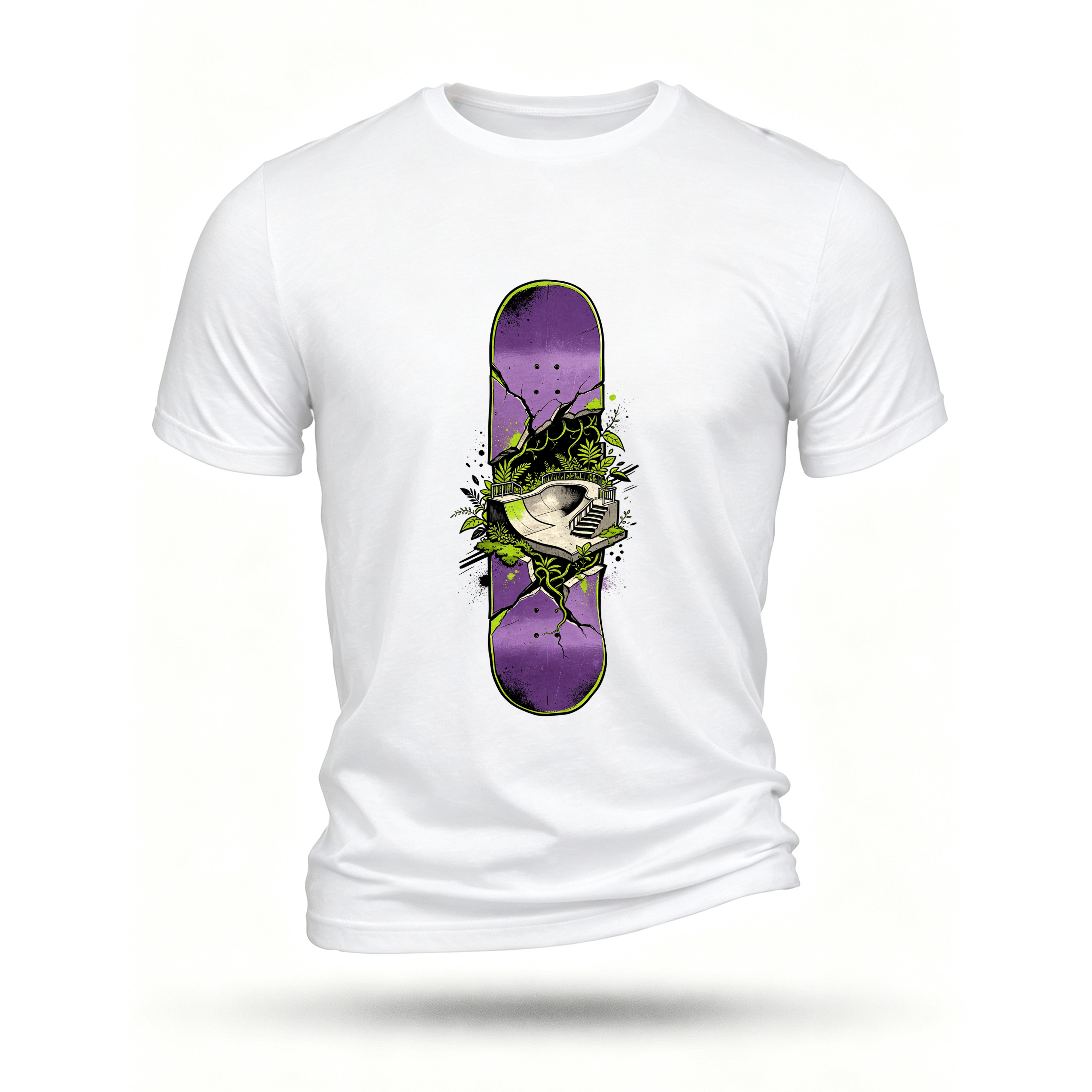 White T-shirt, front print