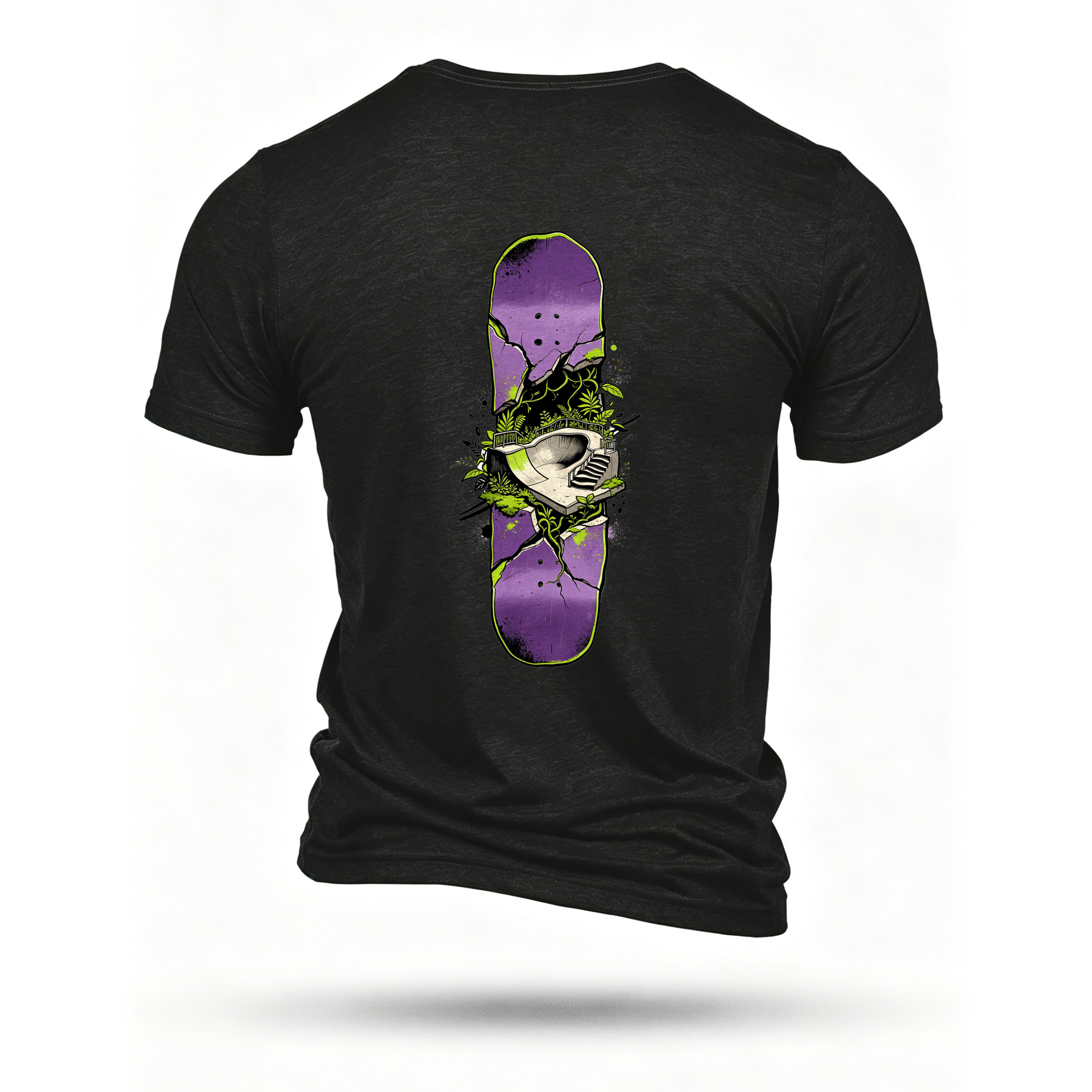 Black T-shirt, back print
