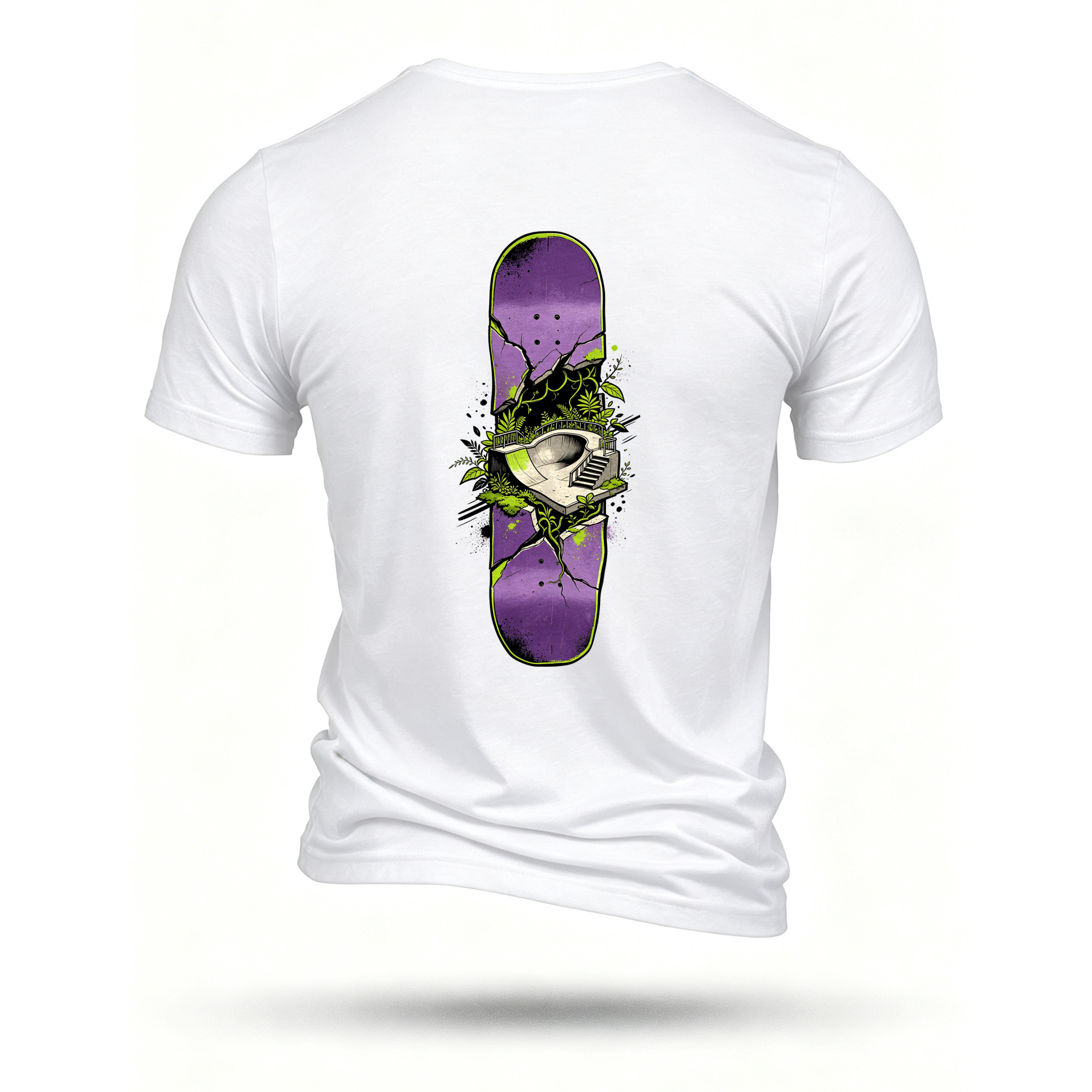 White T-shirt, back print