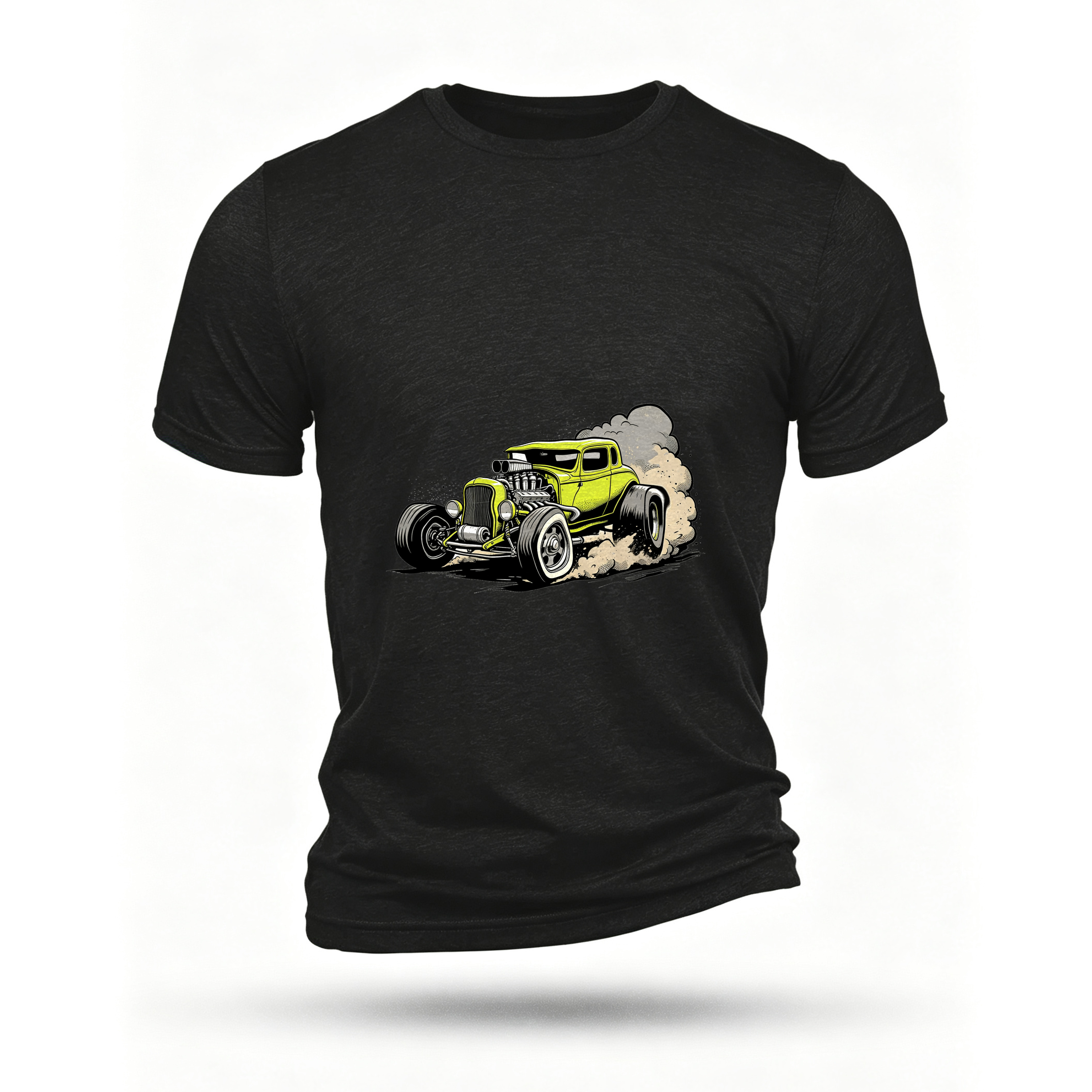 Black T-shirt, front print