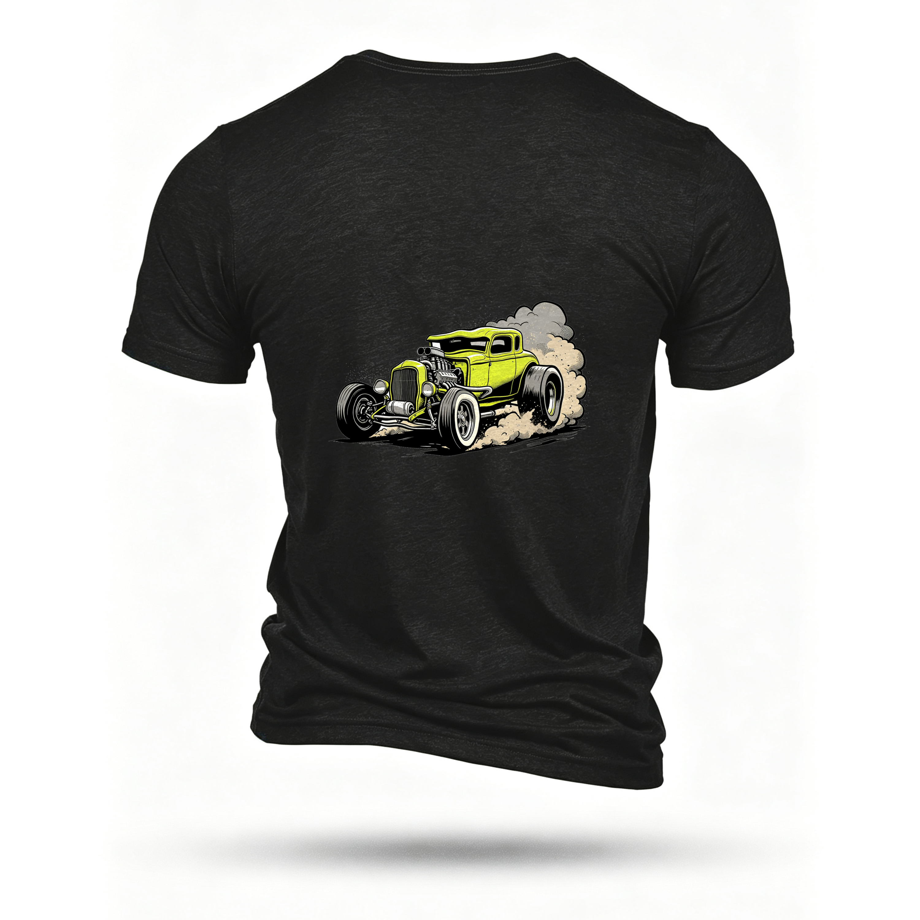 Black T-shirt, back print