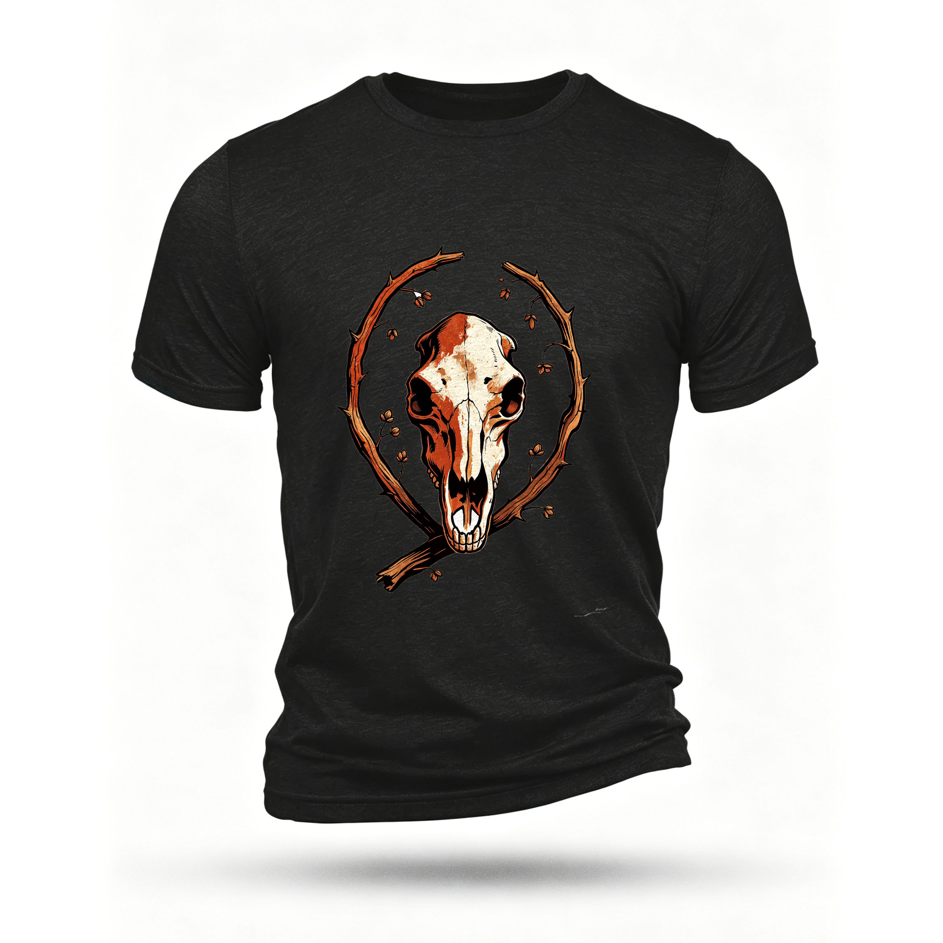 Black T-shirt, front print