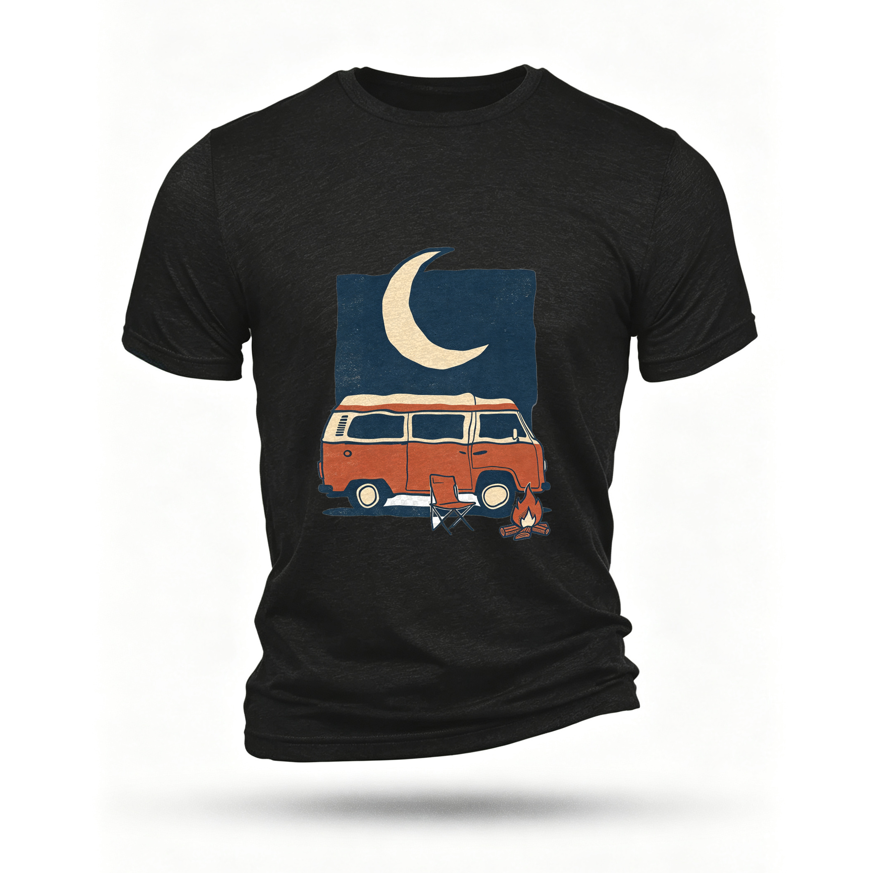 Black T-shirt, front print