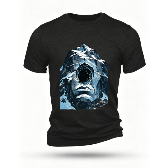 Black T-shirt, front print