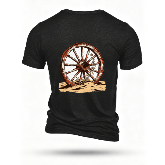 Black T-shirt, back print