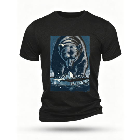 Black T-shirt, front print