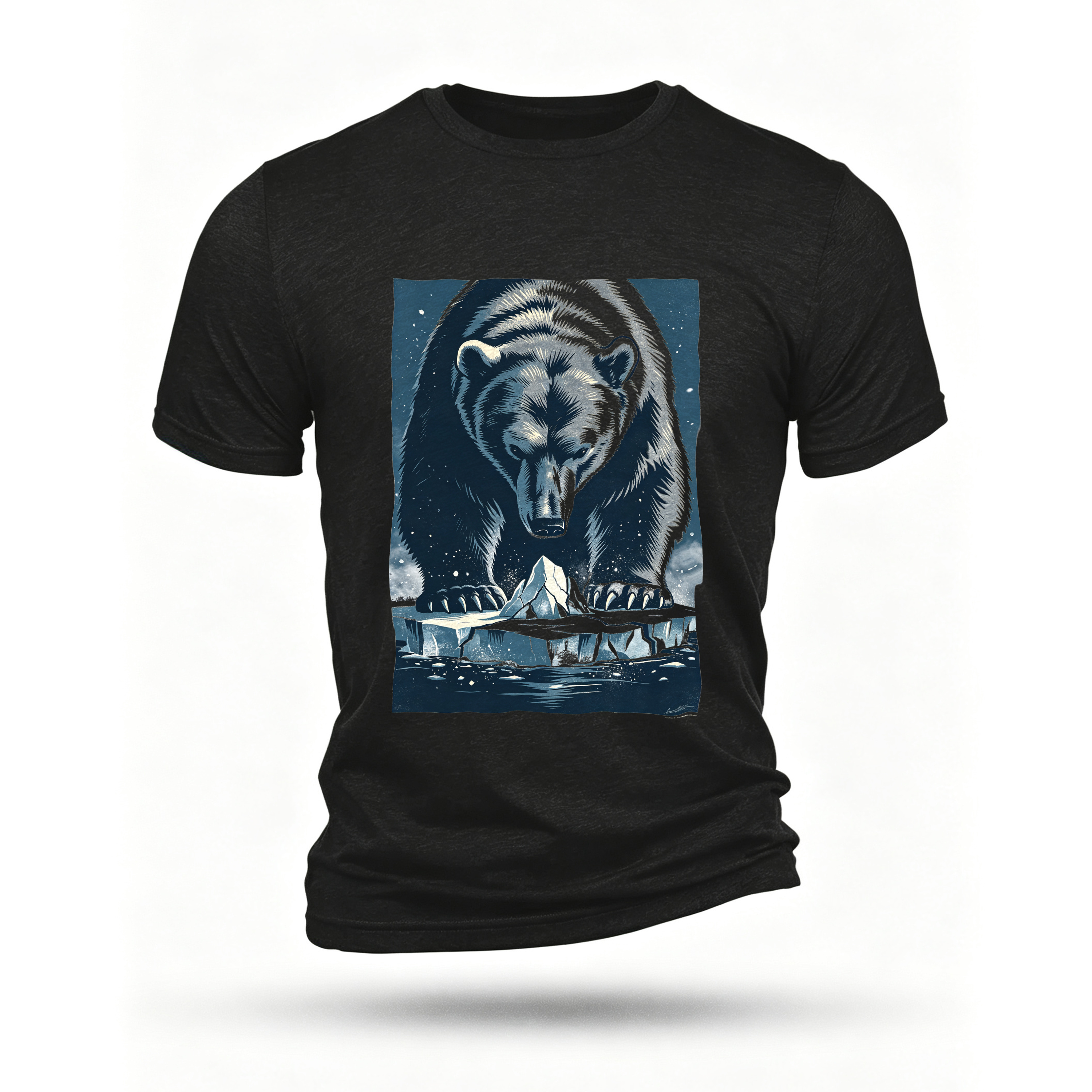 Black T-shirt, front print