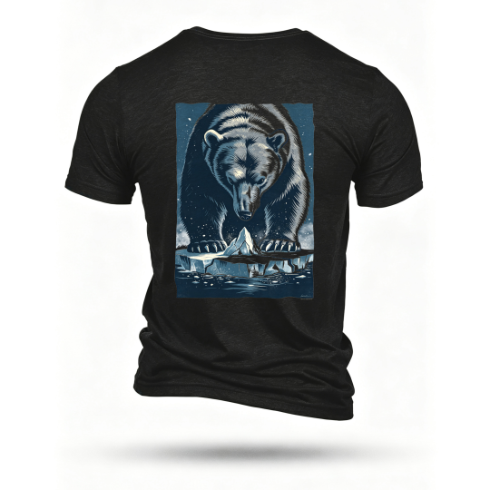 Black T-shirt, back print