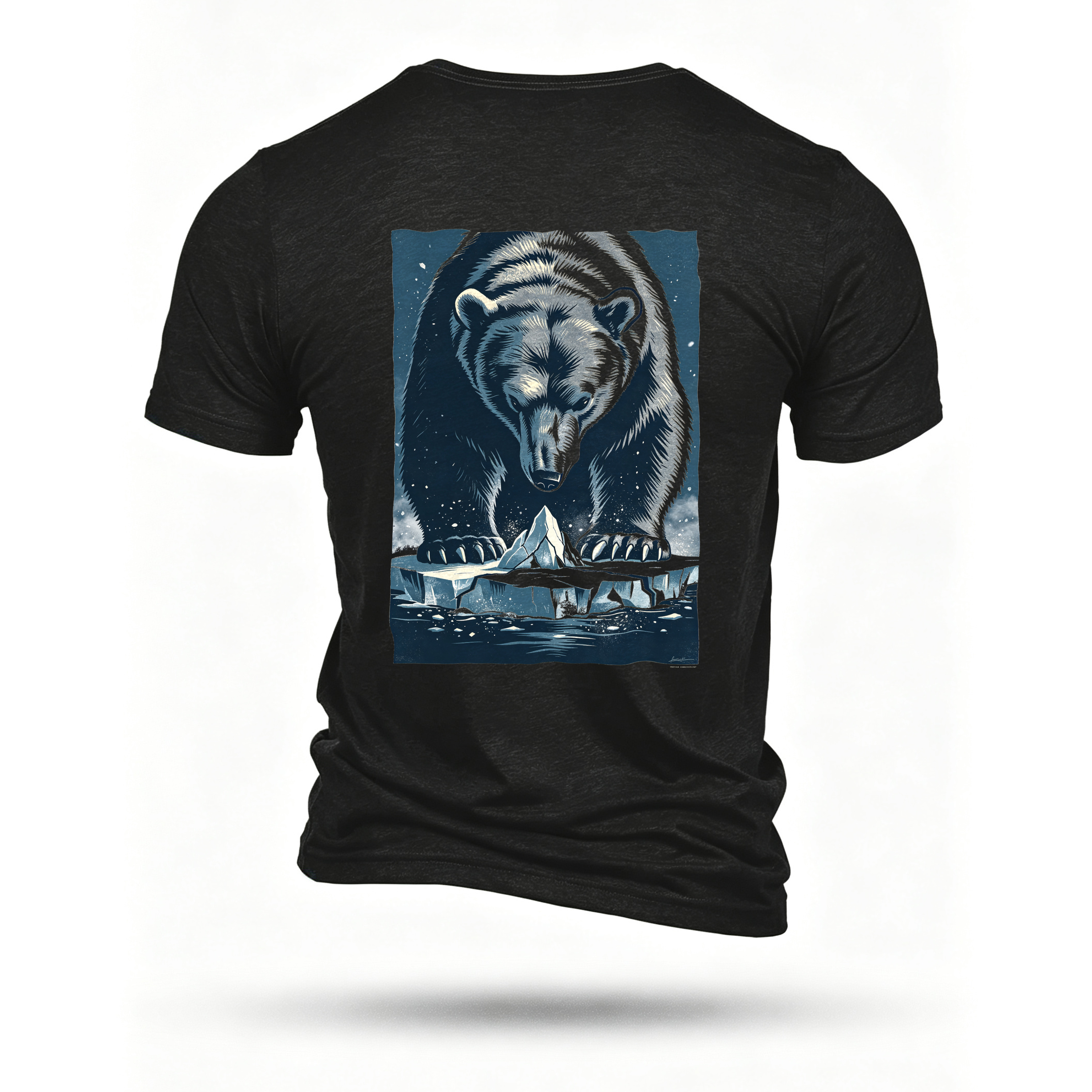 Black T-shirt, back print