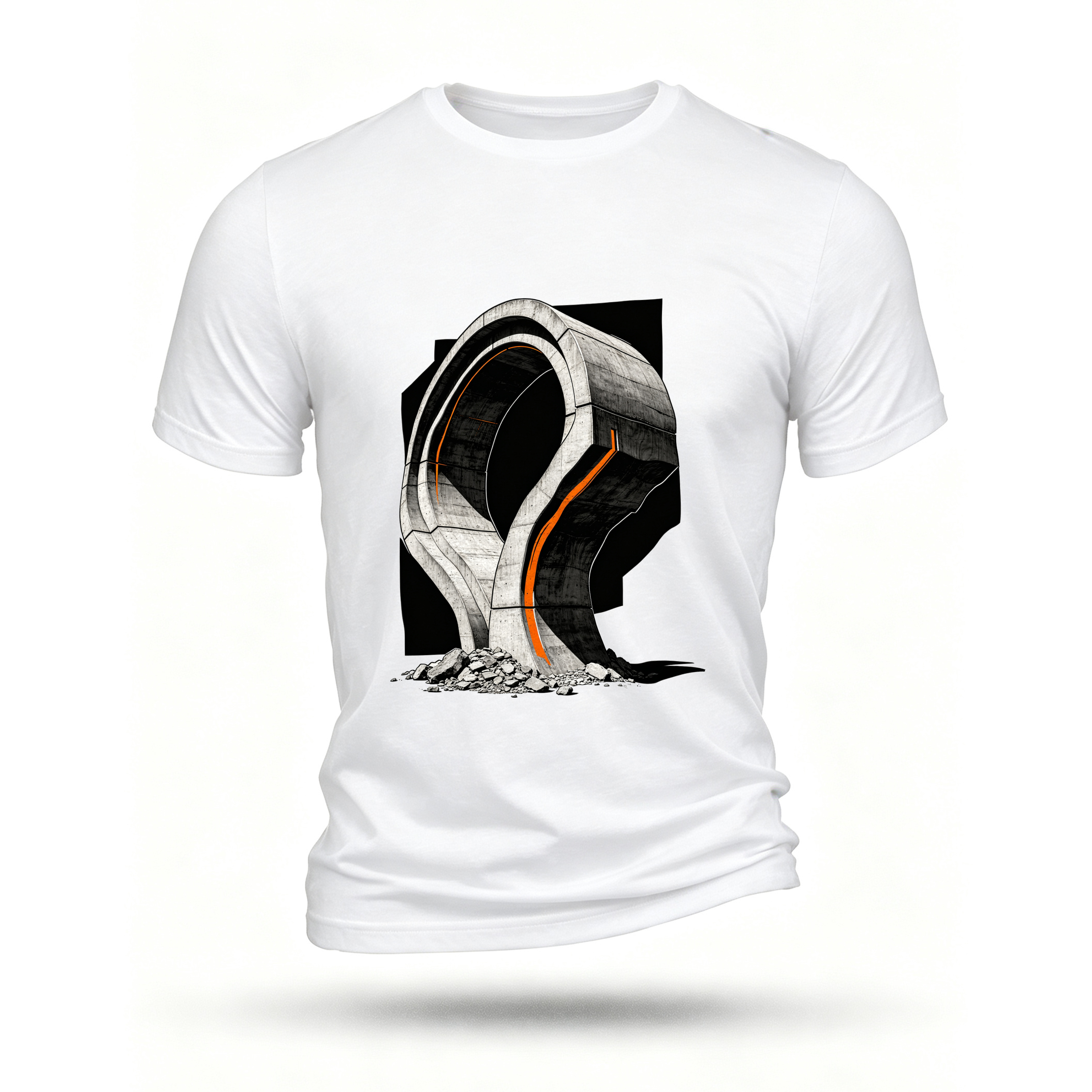 White T-shirt, front print
