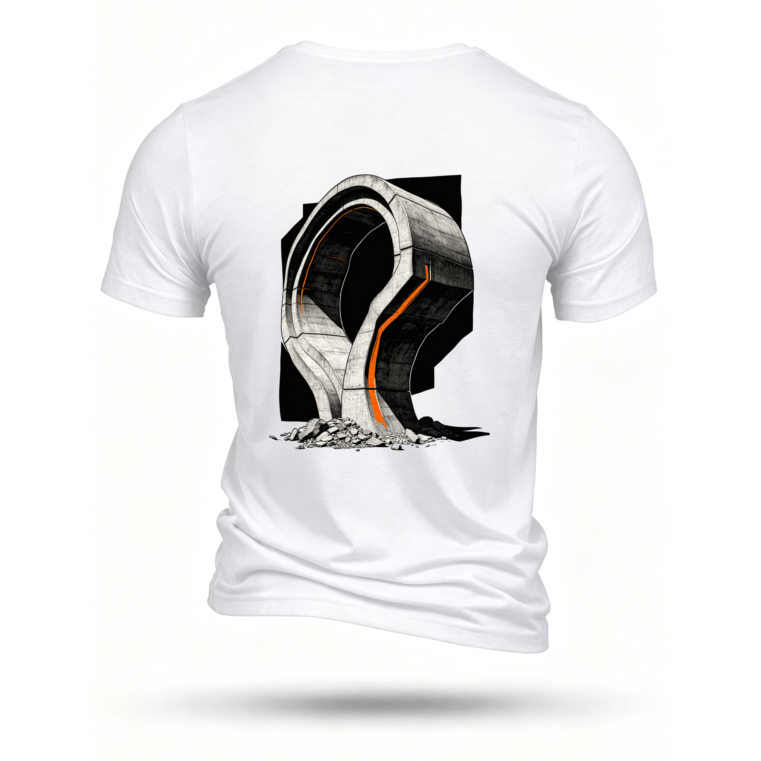 White T-shirt, back print