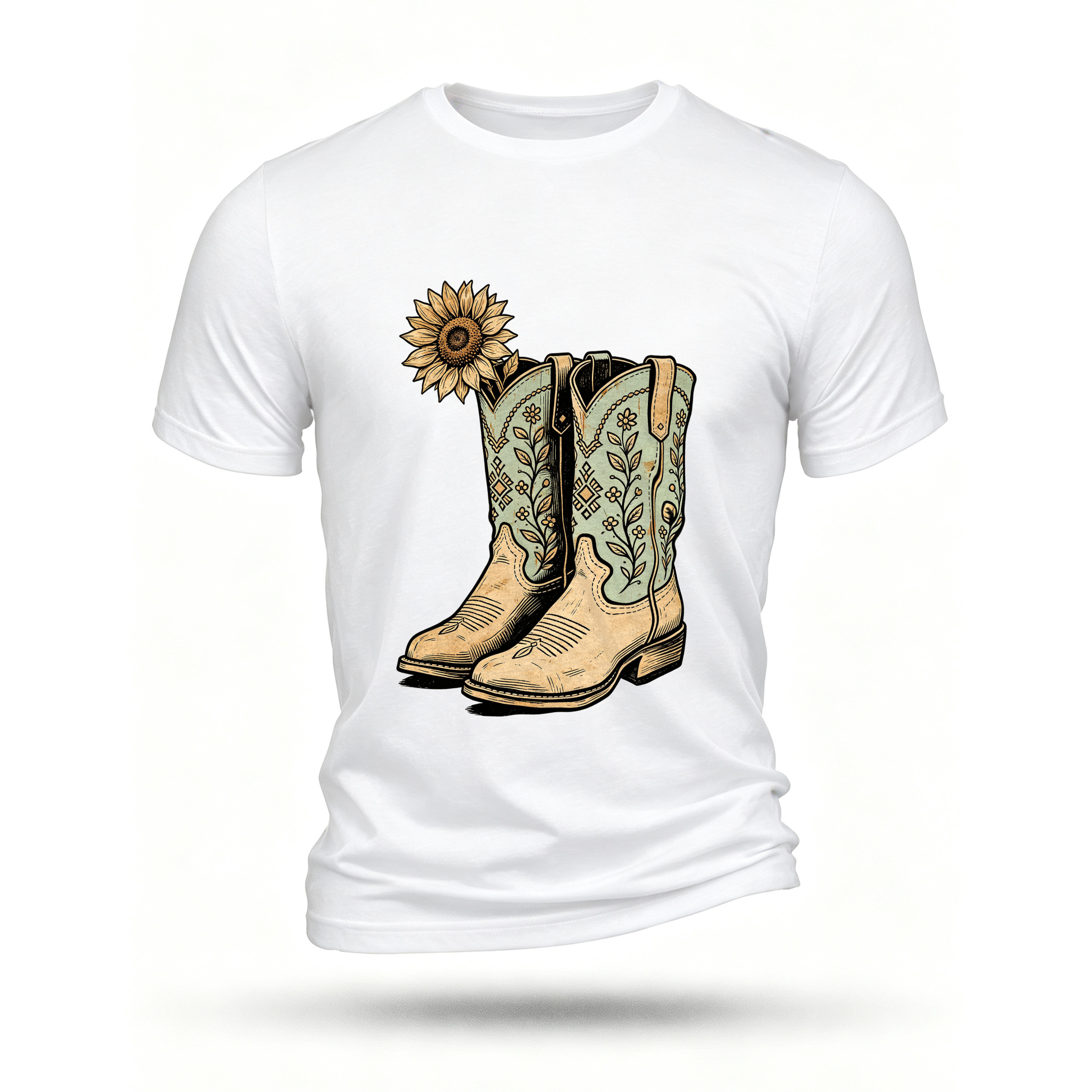 White T-shirt, front print