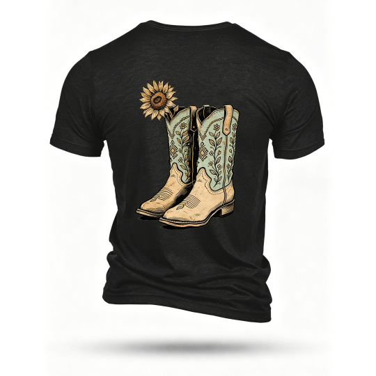 Black T-shirt, back print