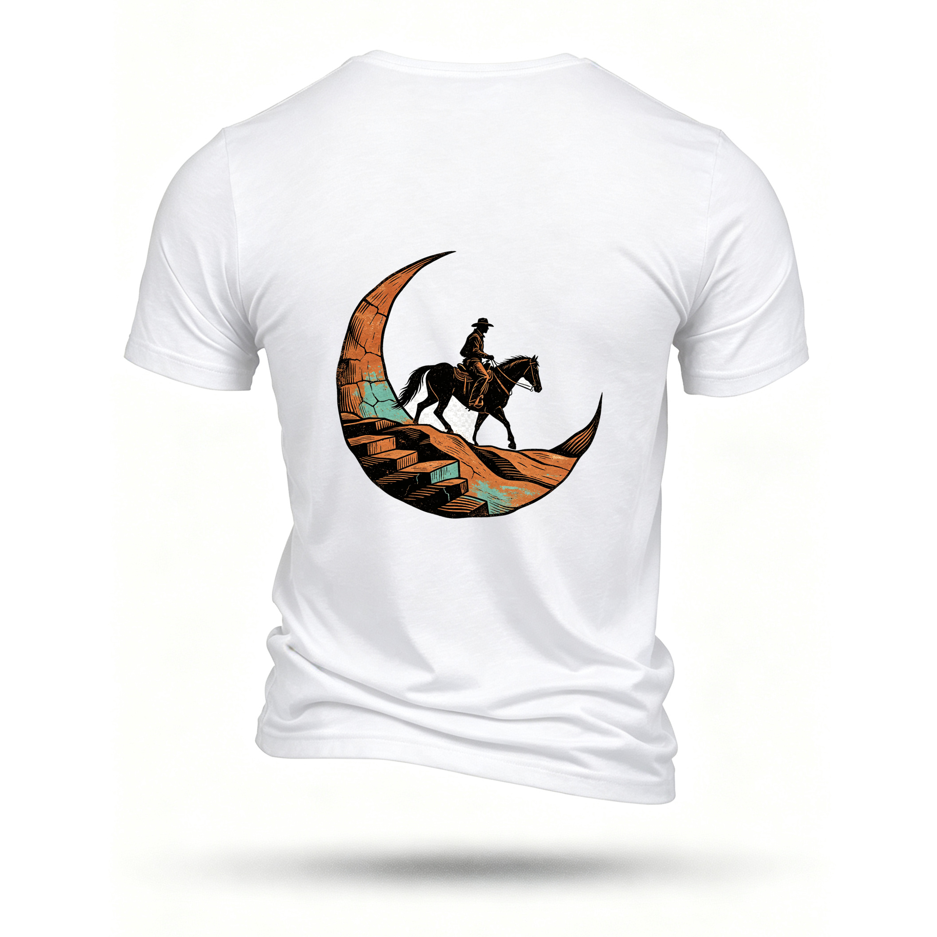 White T-shirt, back print