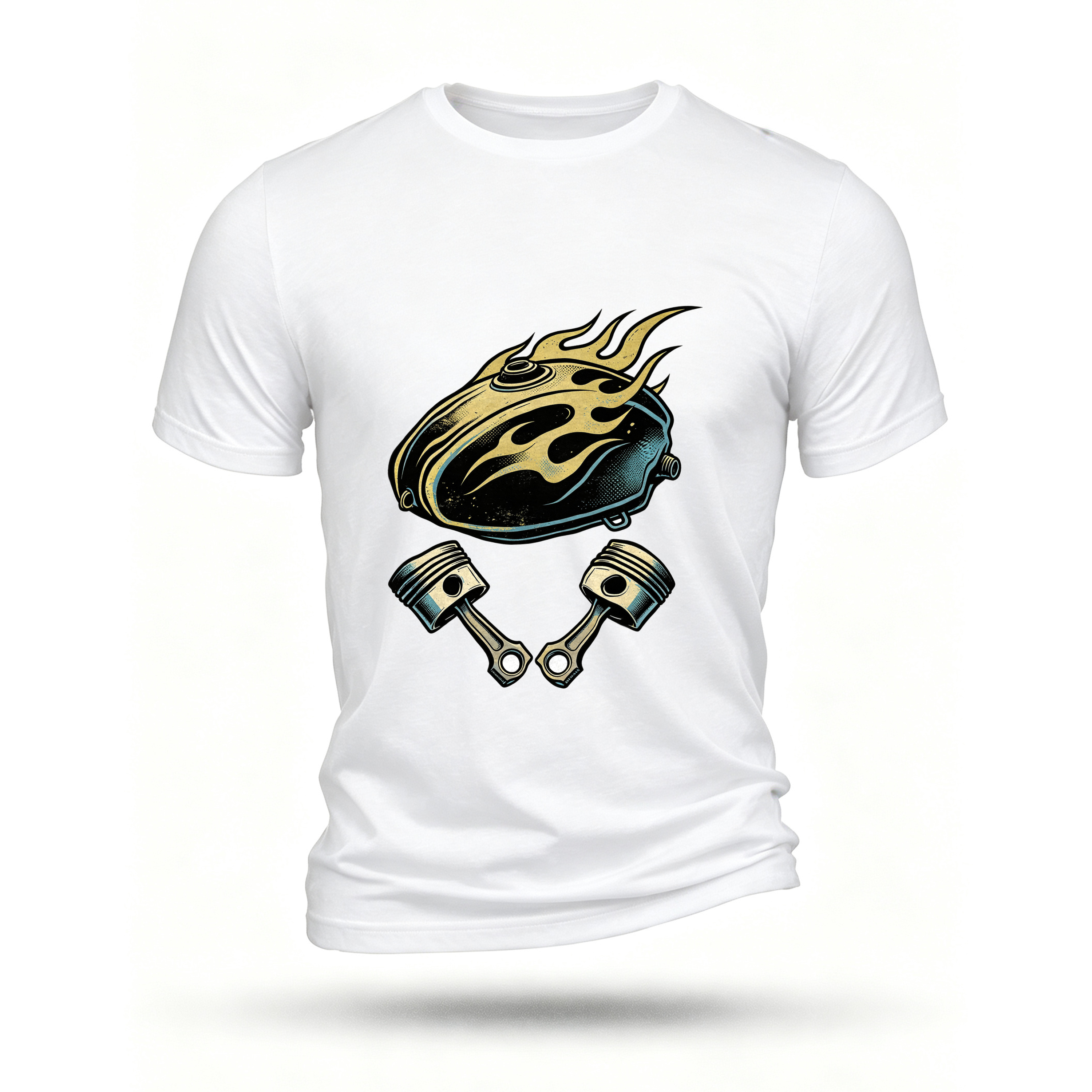 White T-shirt, front print
