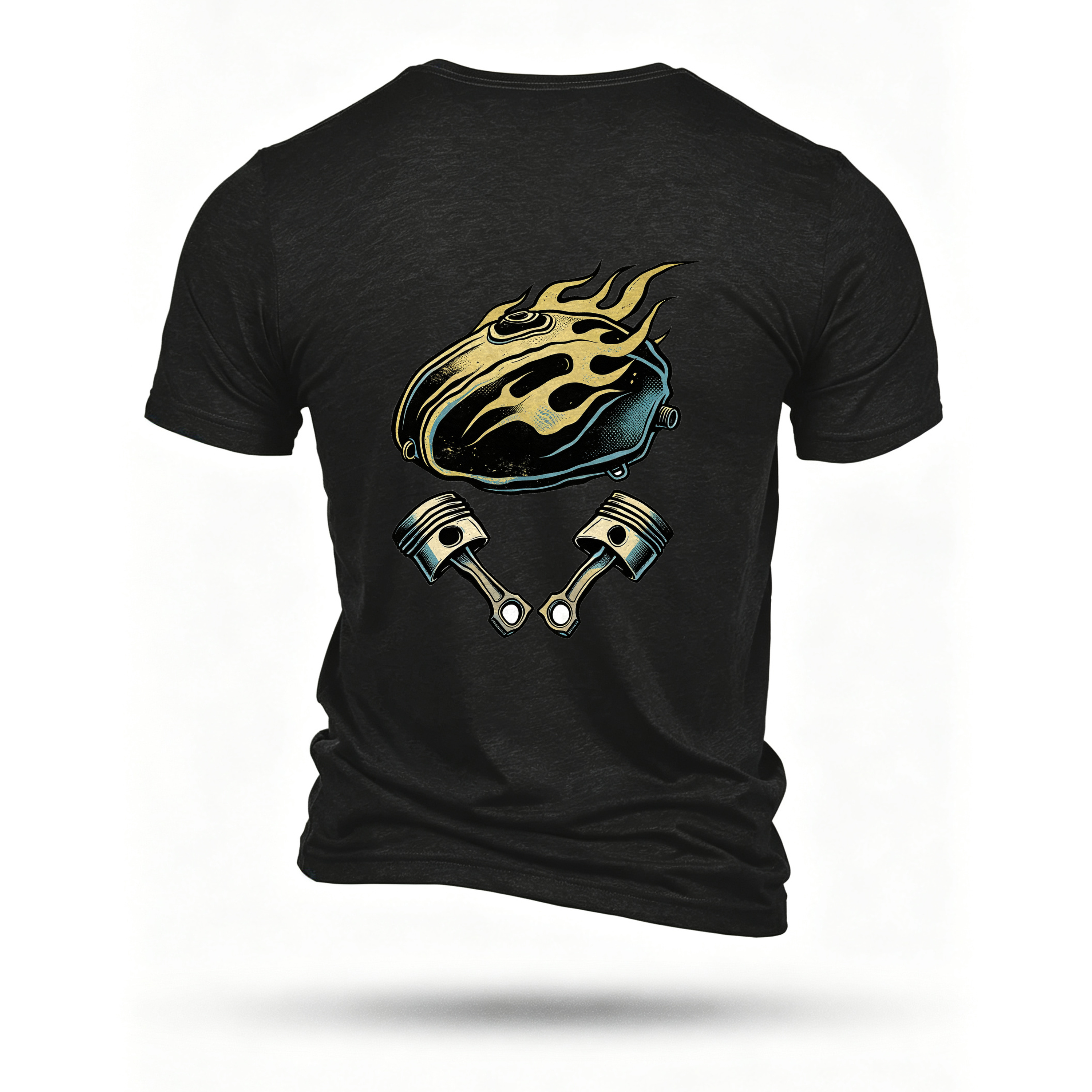 Black T-shirt, back print