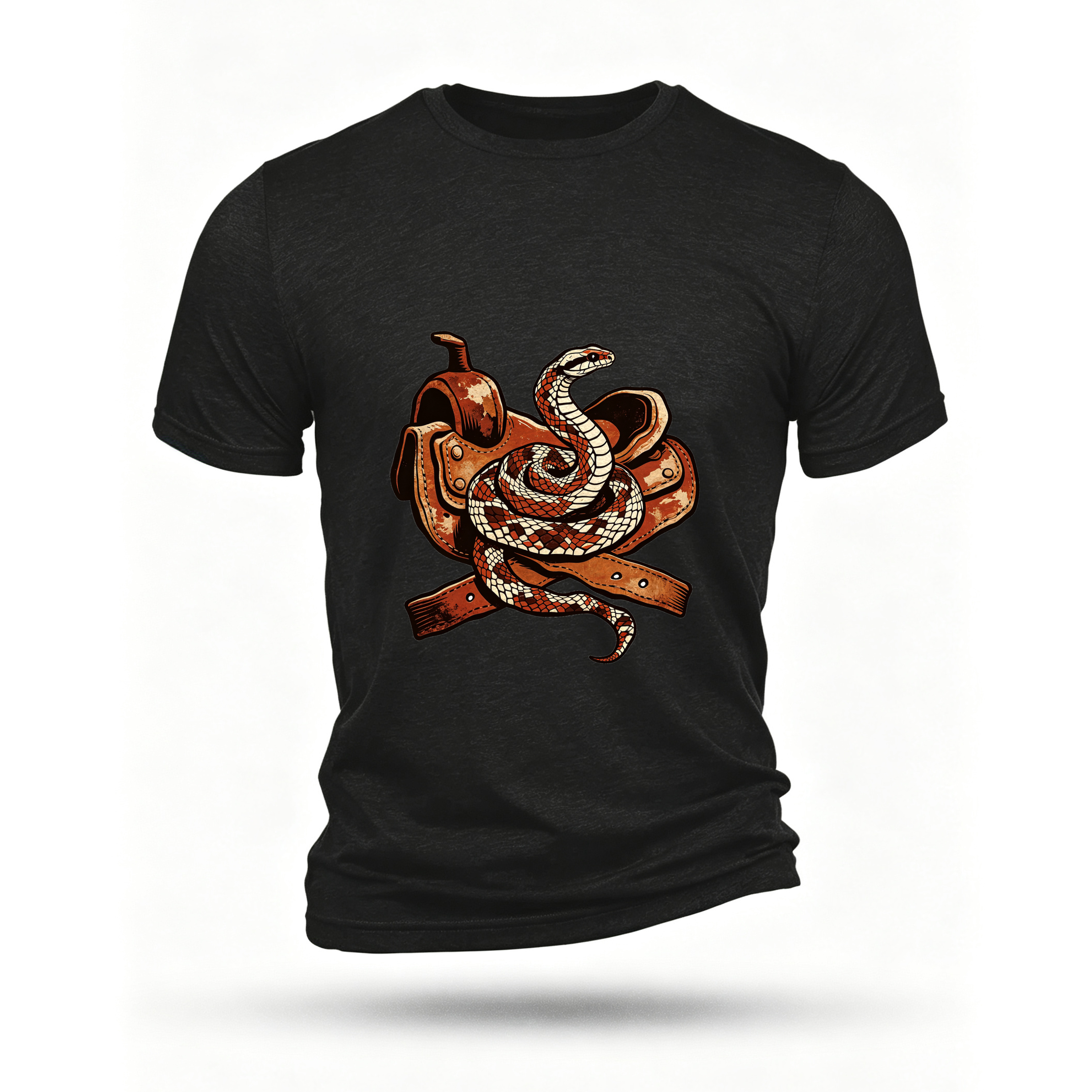 Black T-shirt, front print