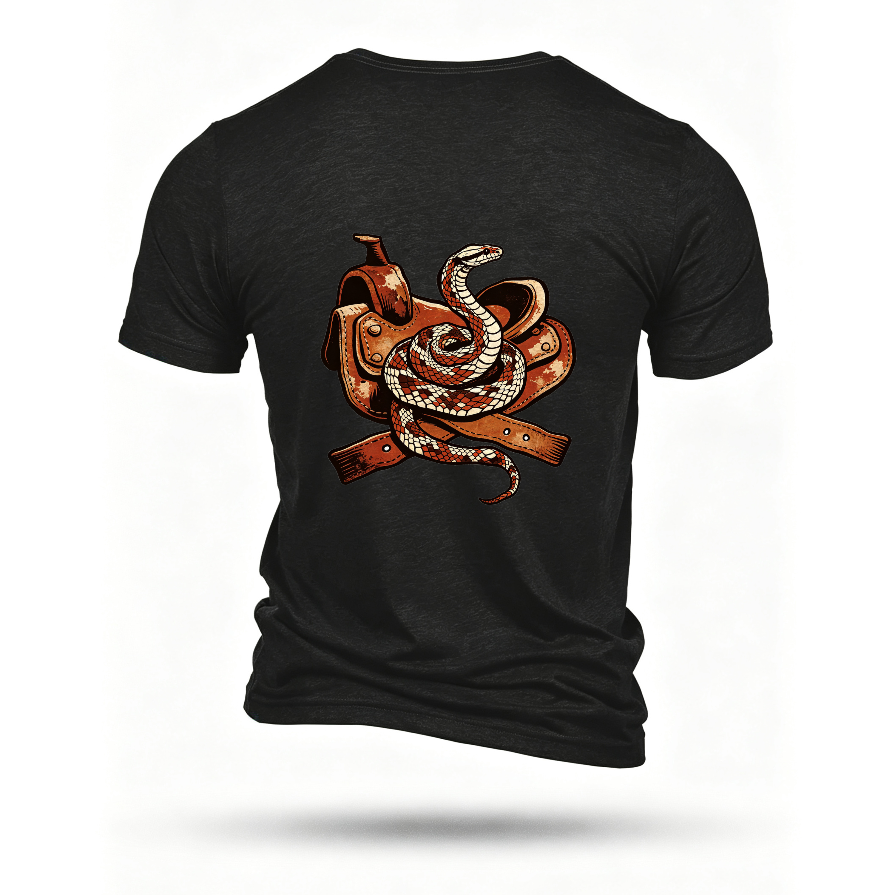 Black T-shirt, back print