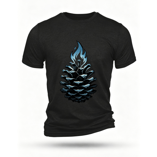 Black T-shirt, front print