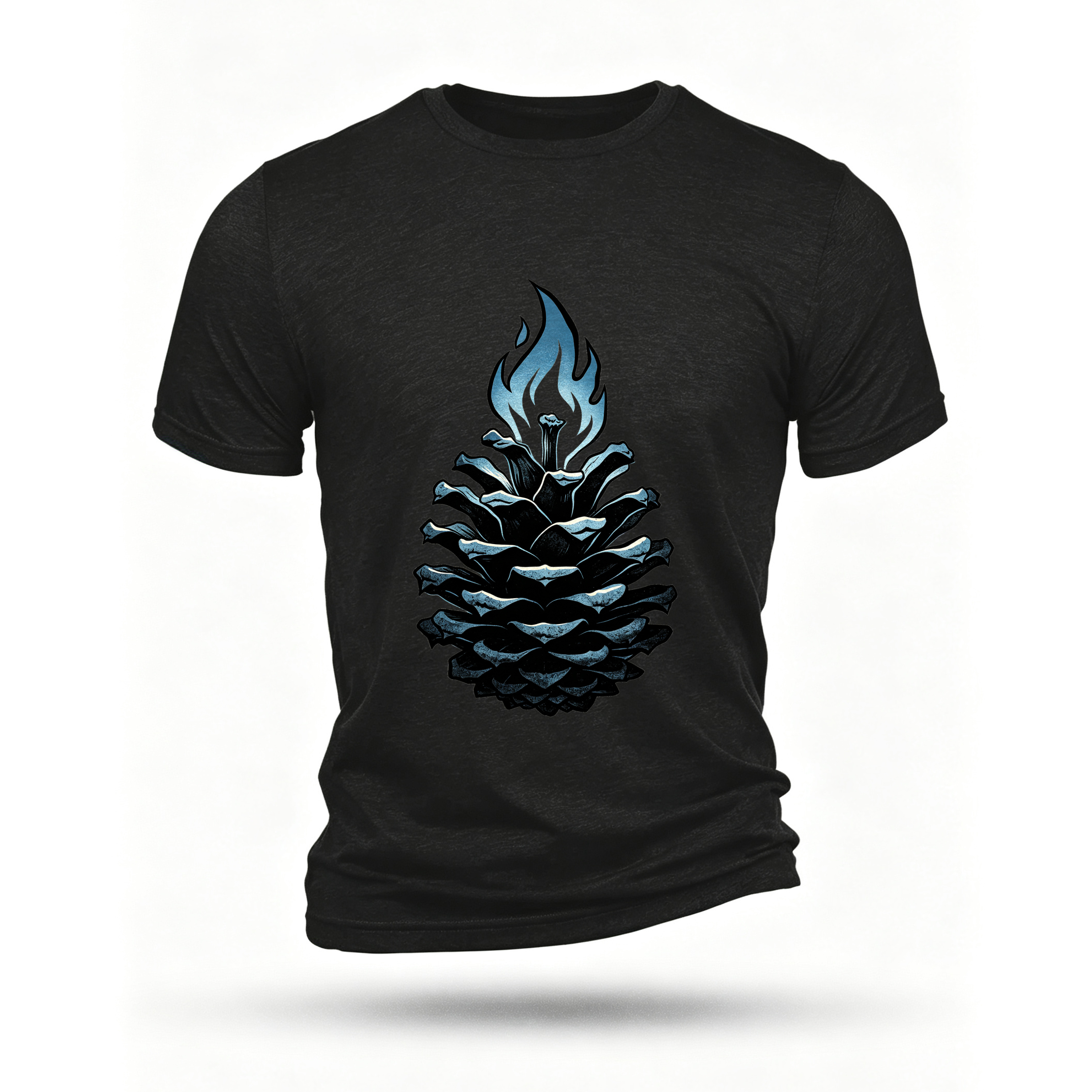 Black T-shirt, front print