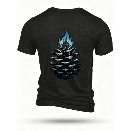 Black T-shirt, back print