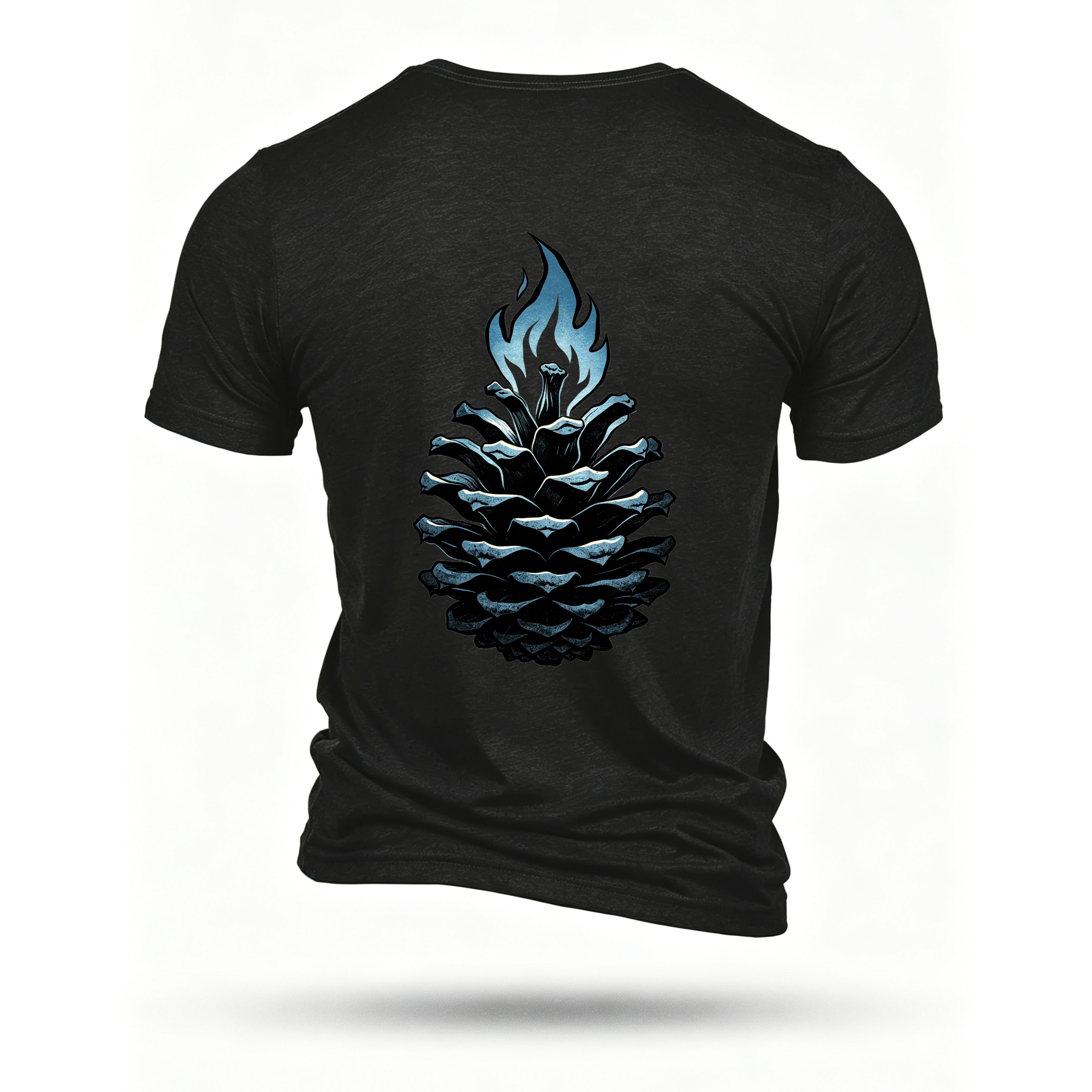 Black T-shirt, back print
