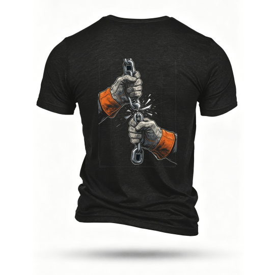 Black T-shirt, back print