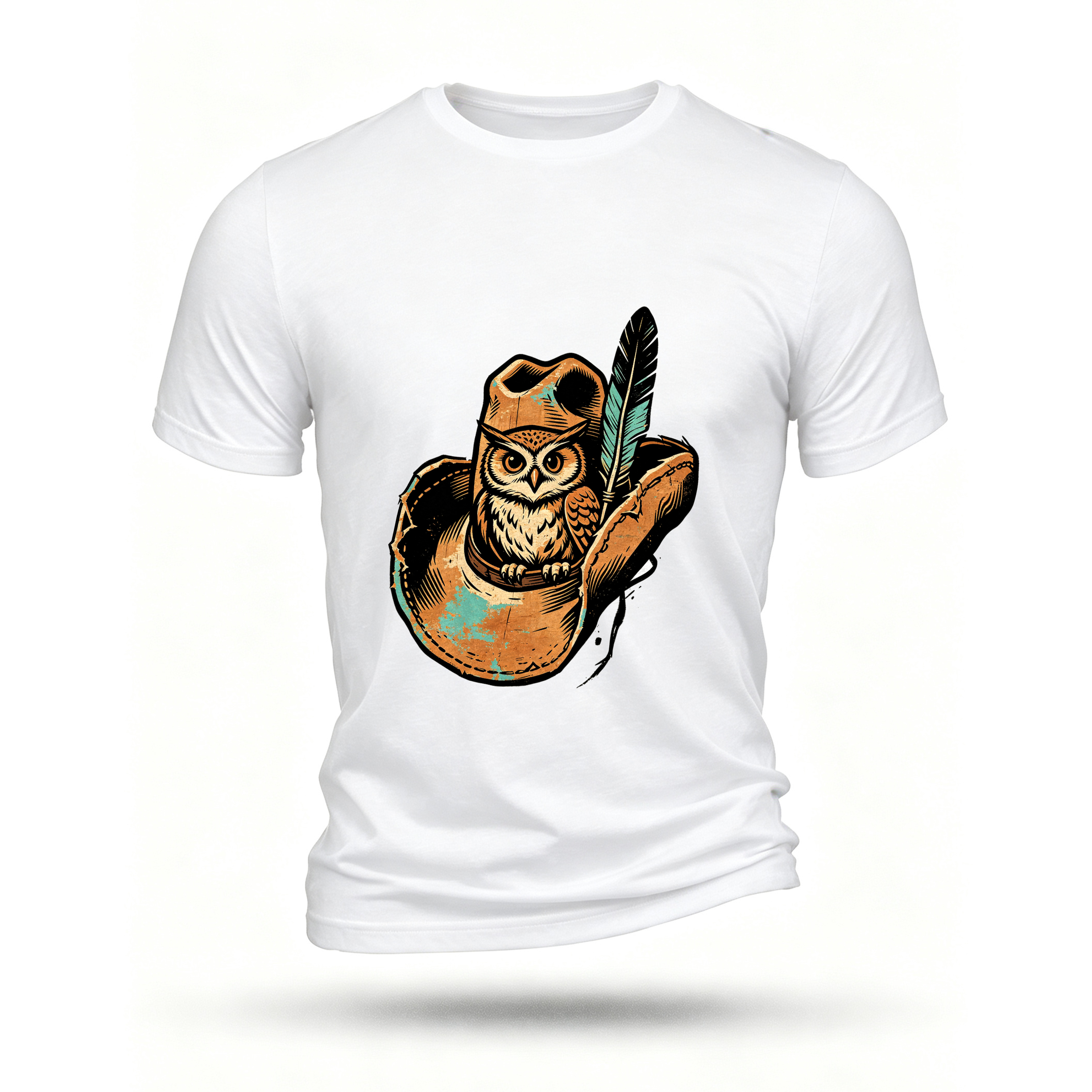 White T-shirt, front print