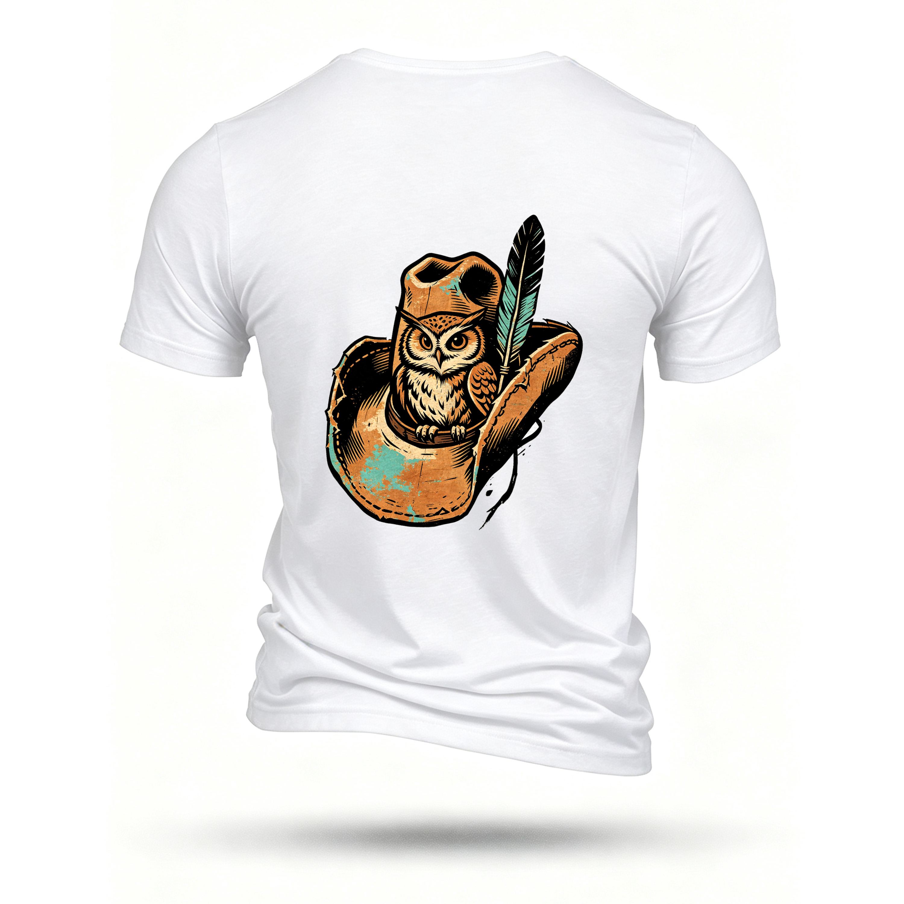 White T-shirt, back print