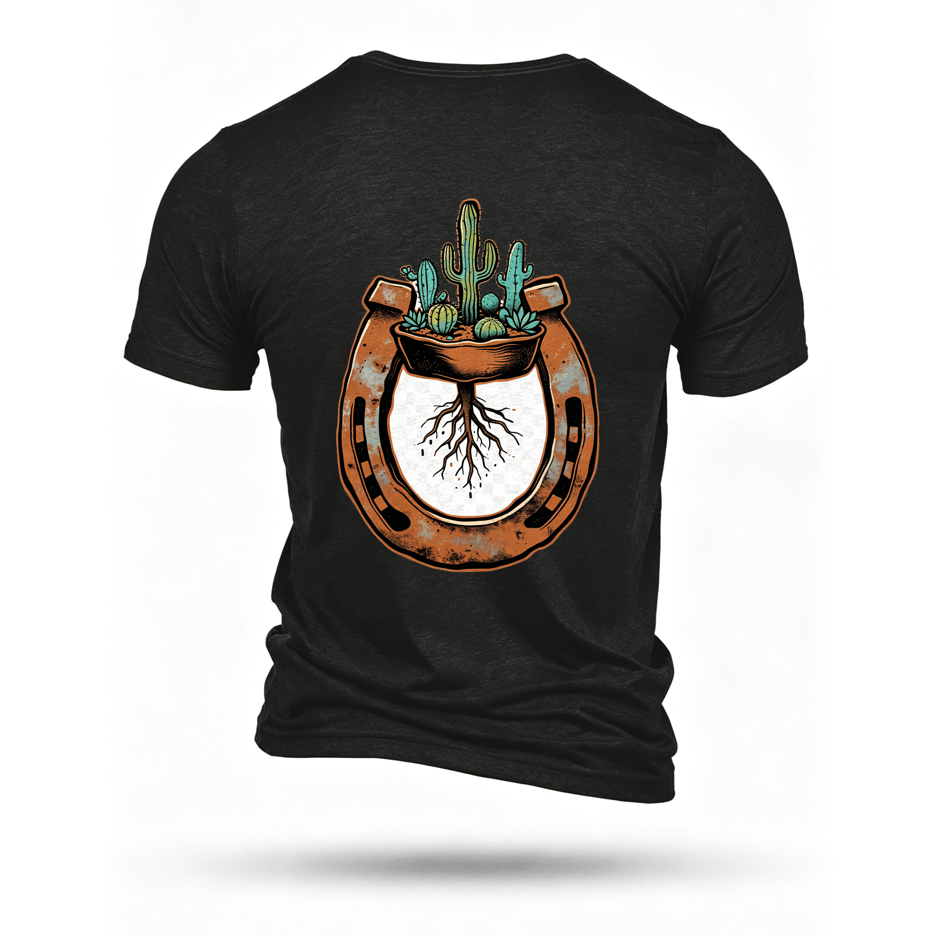 Black T-shirt, back print