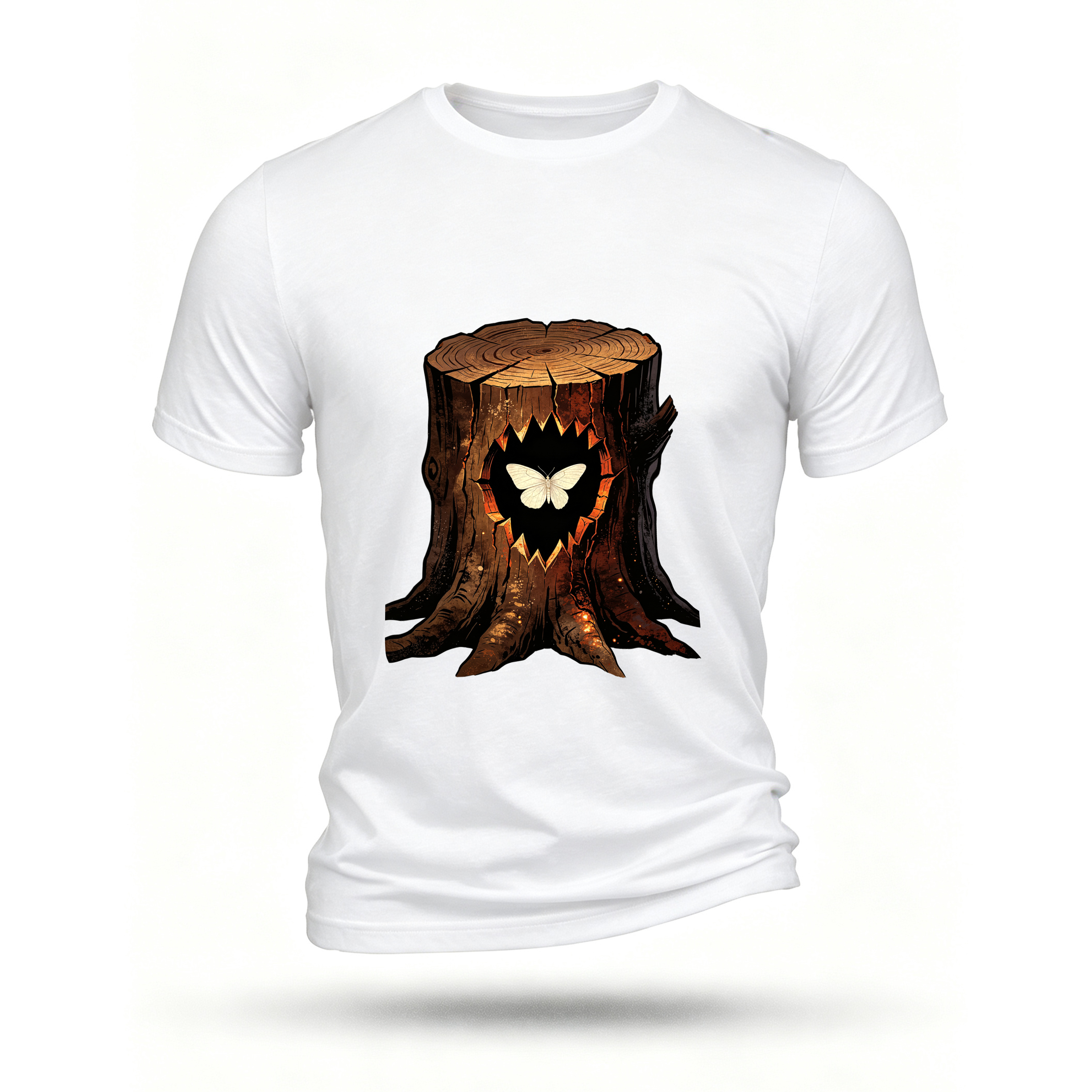 White T-shirt, front print