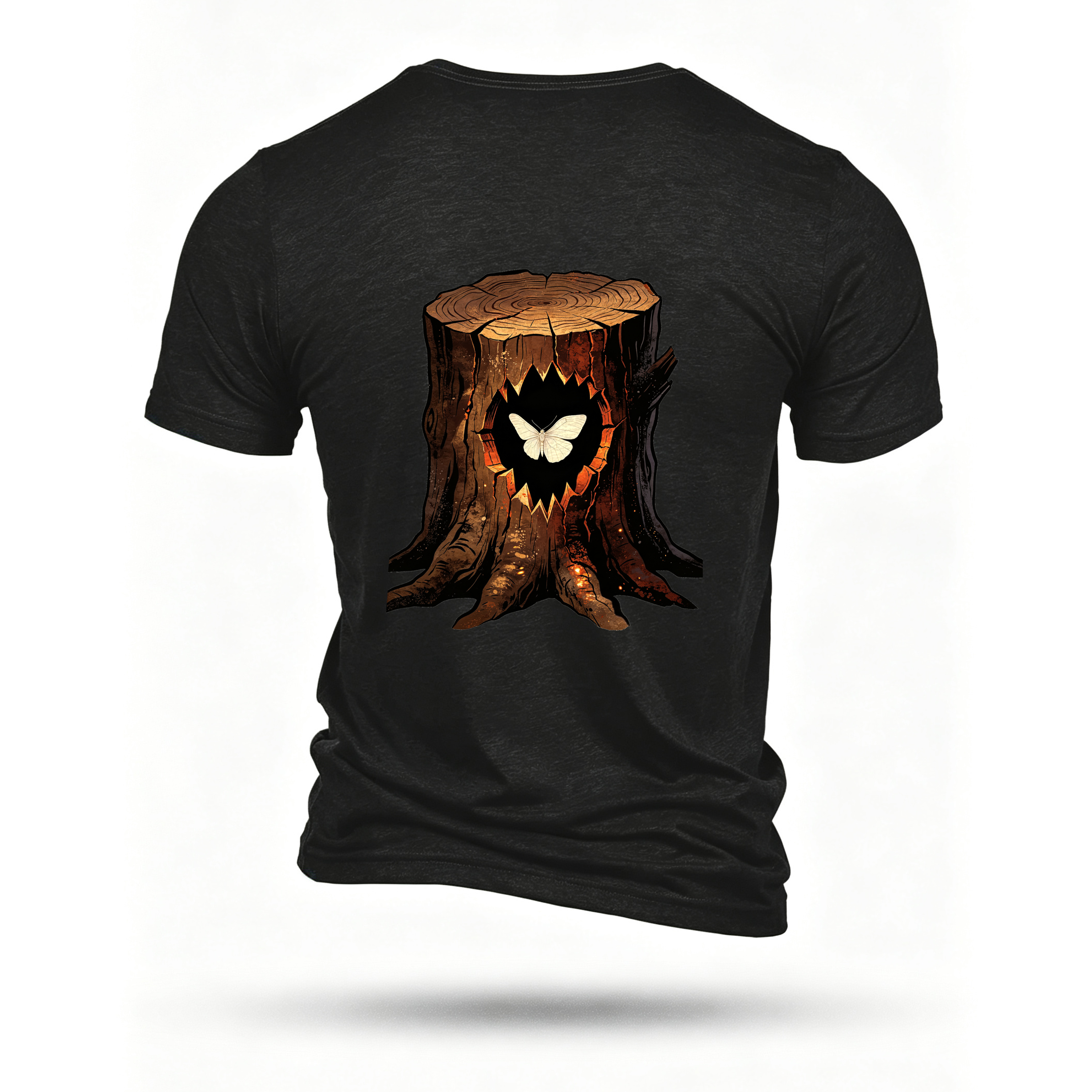 Black T-shirt, back print