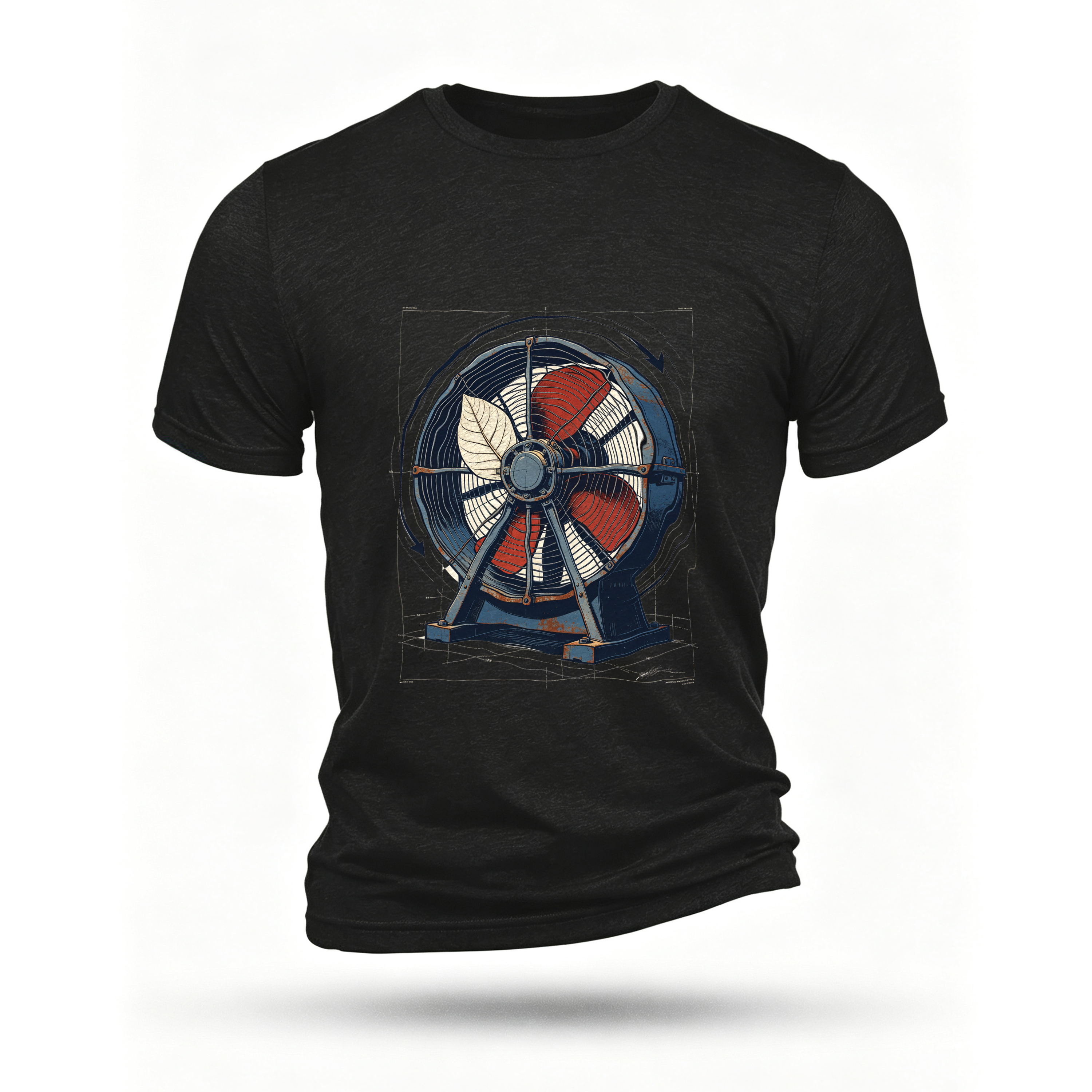 Black T-shirt, front print