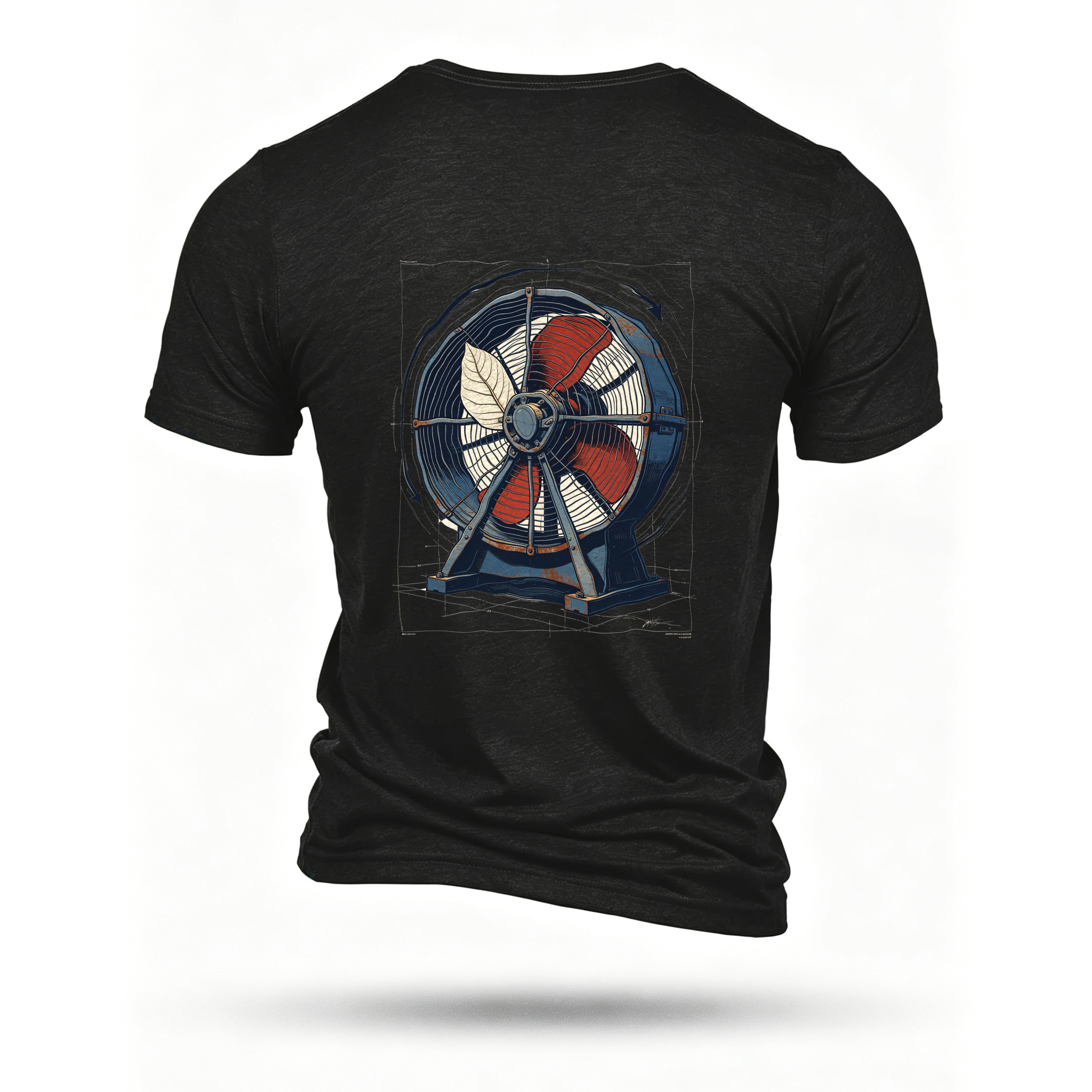 Black T-shirt, back print
