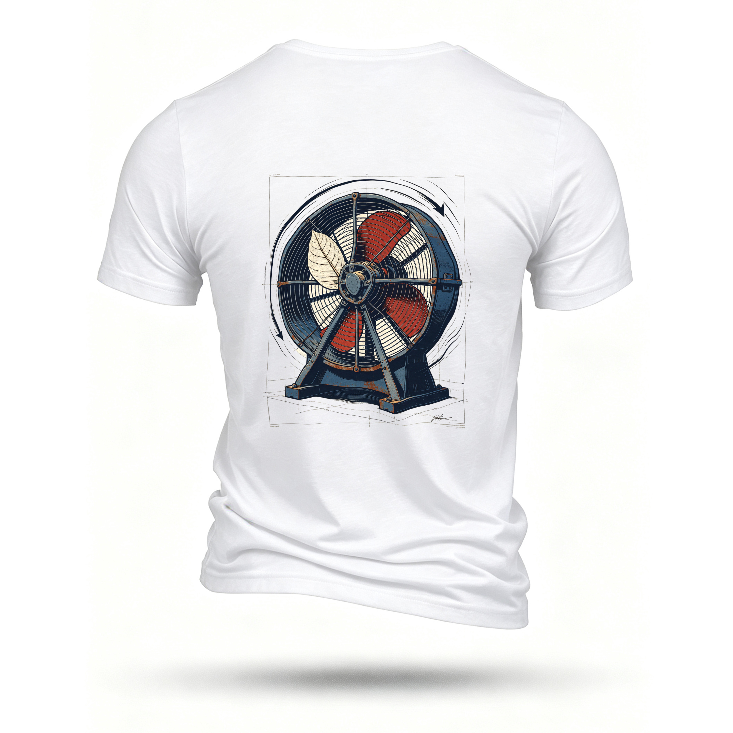 White T-shirt, back print