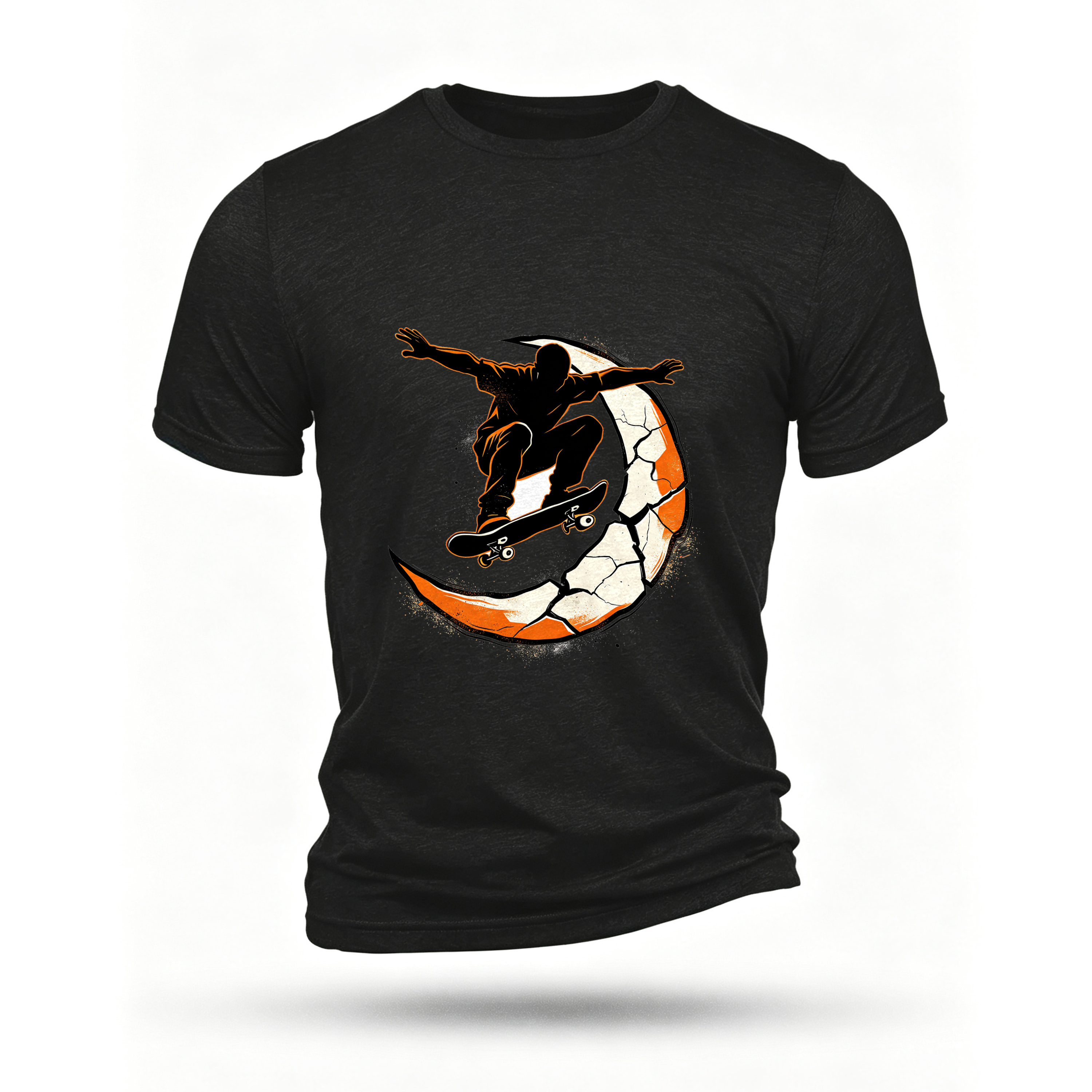 Black T-shirt, front print