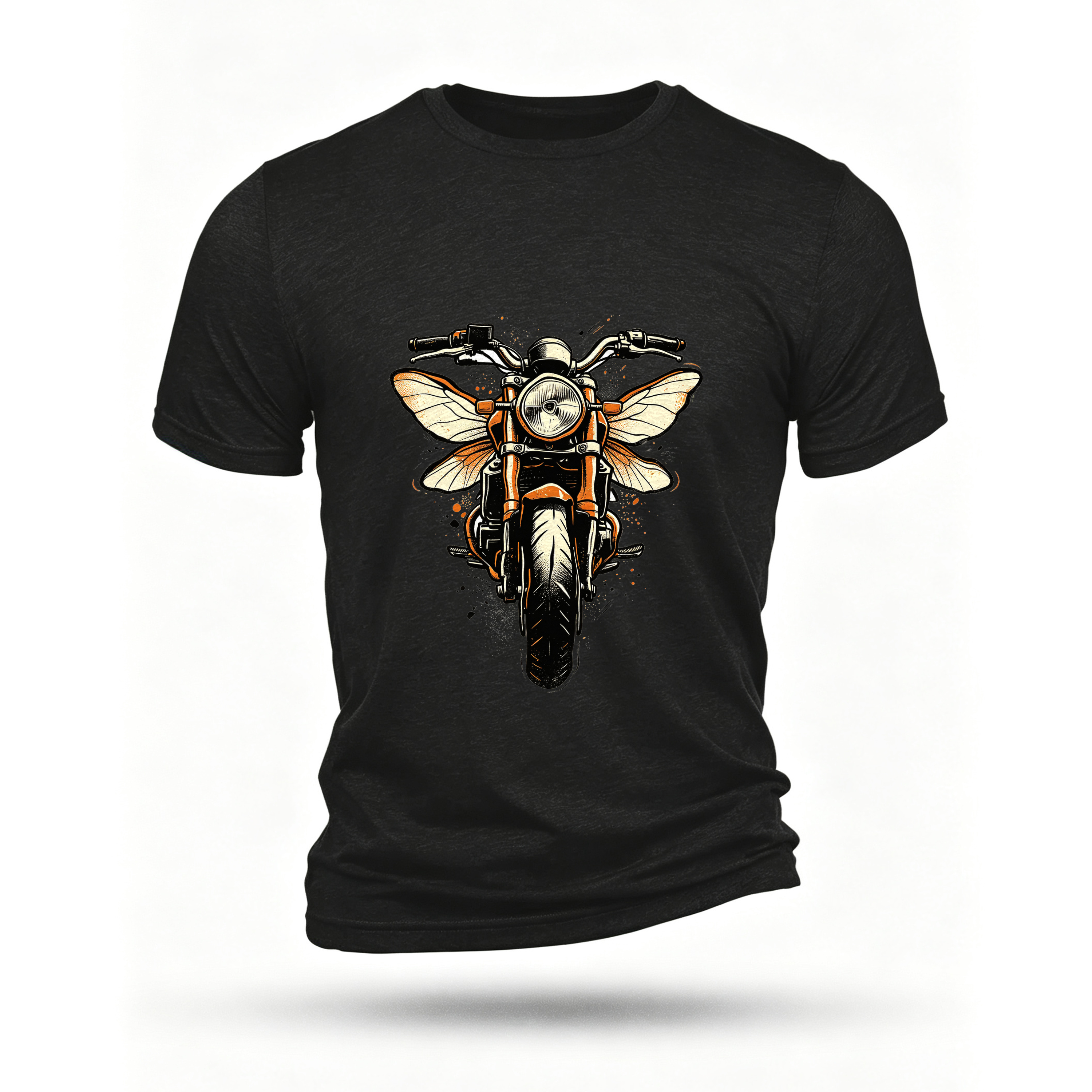 Black T-shirt, front print