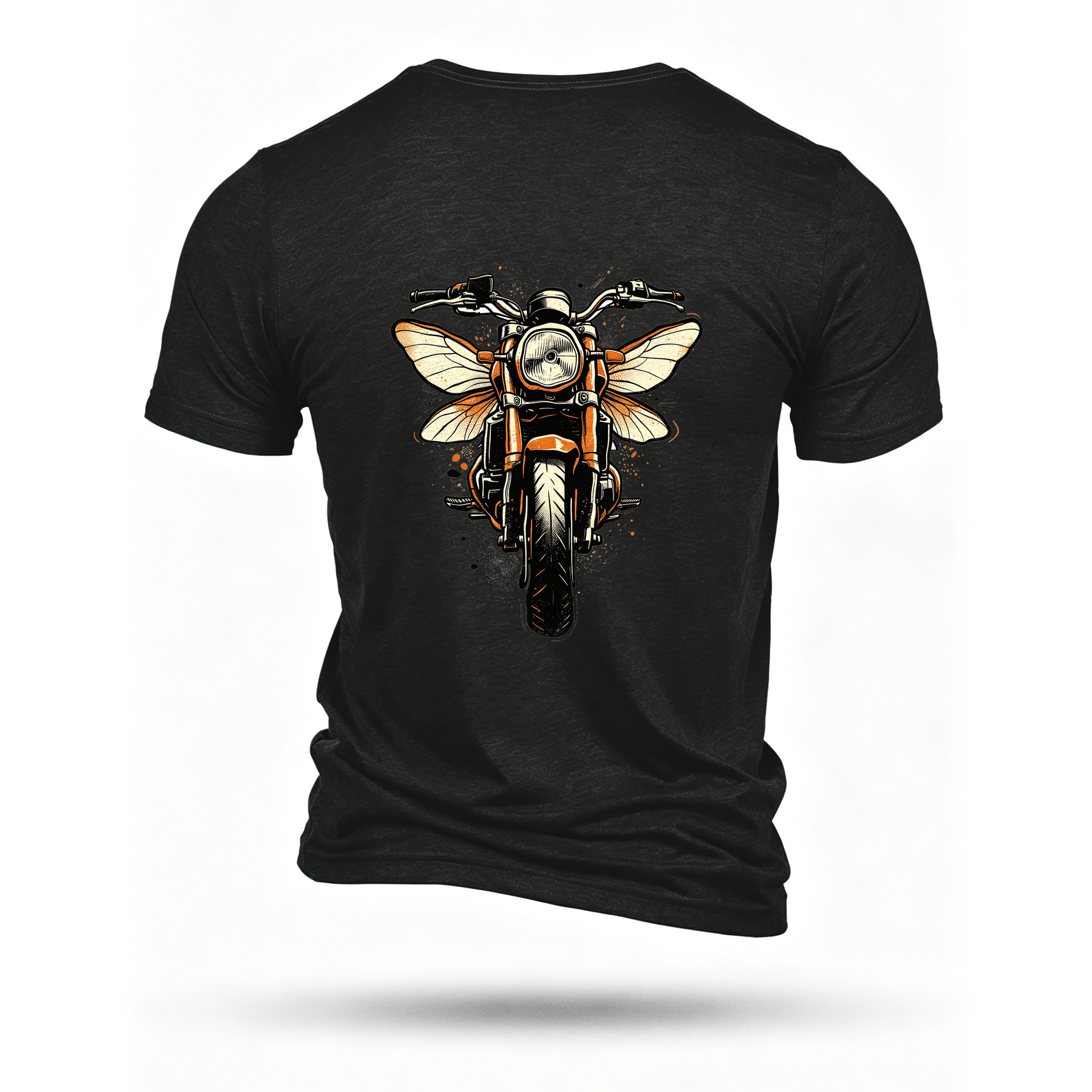 Black T-shirt, back print