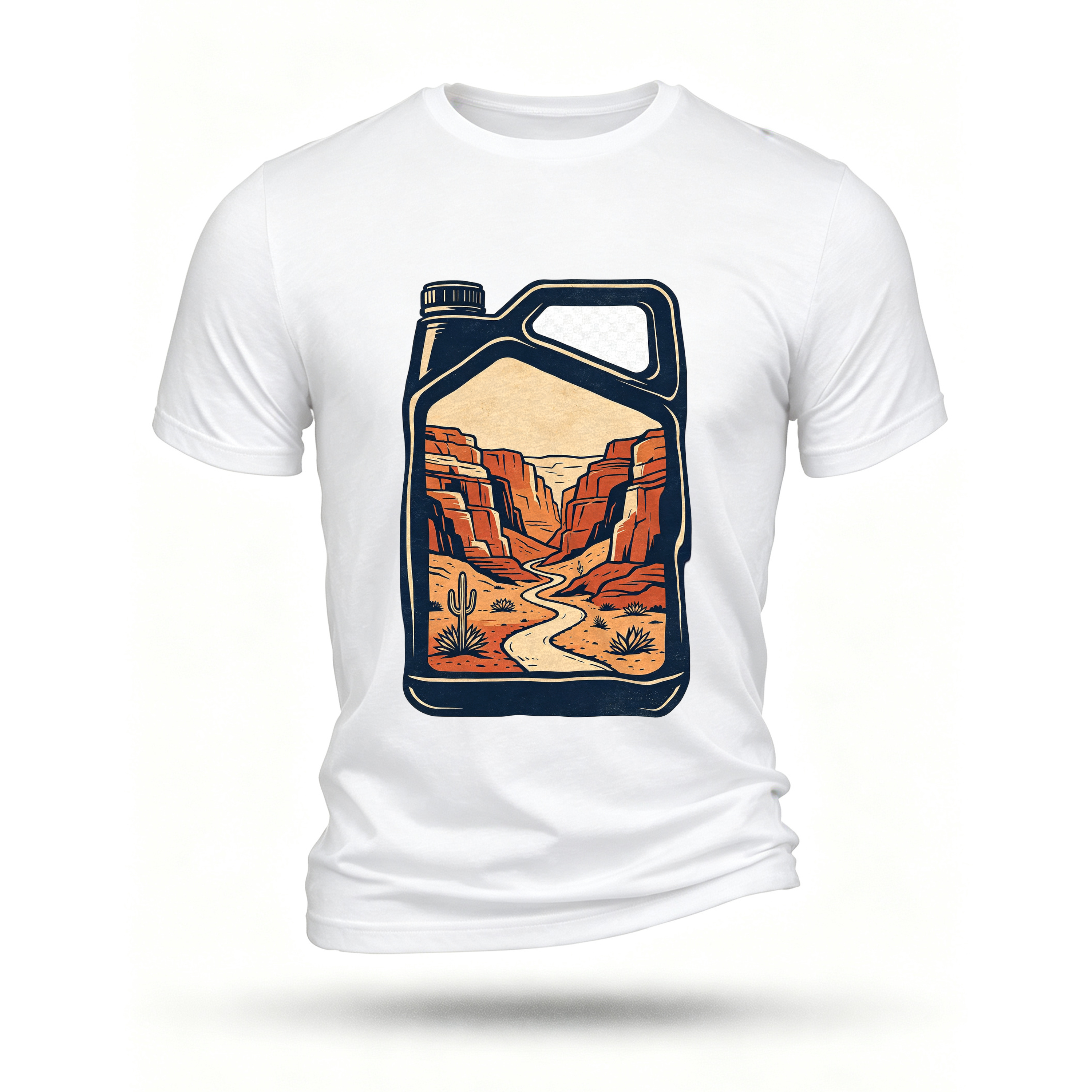 White T-shirt, front print