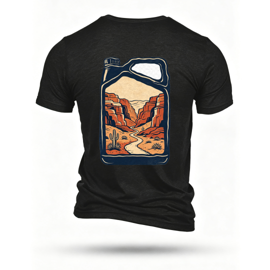 Black T-shirt, back print